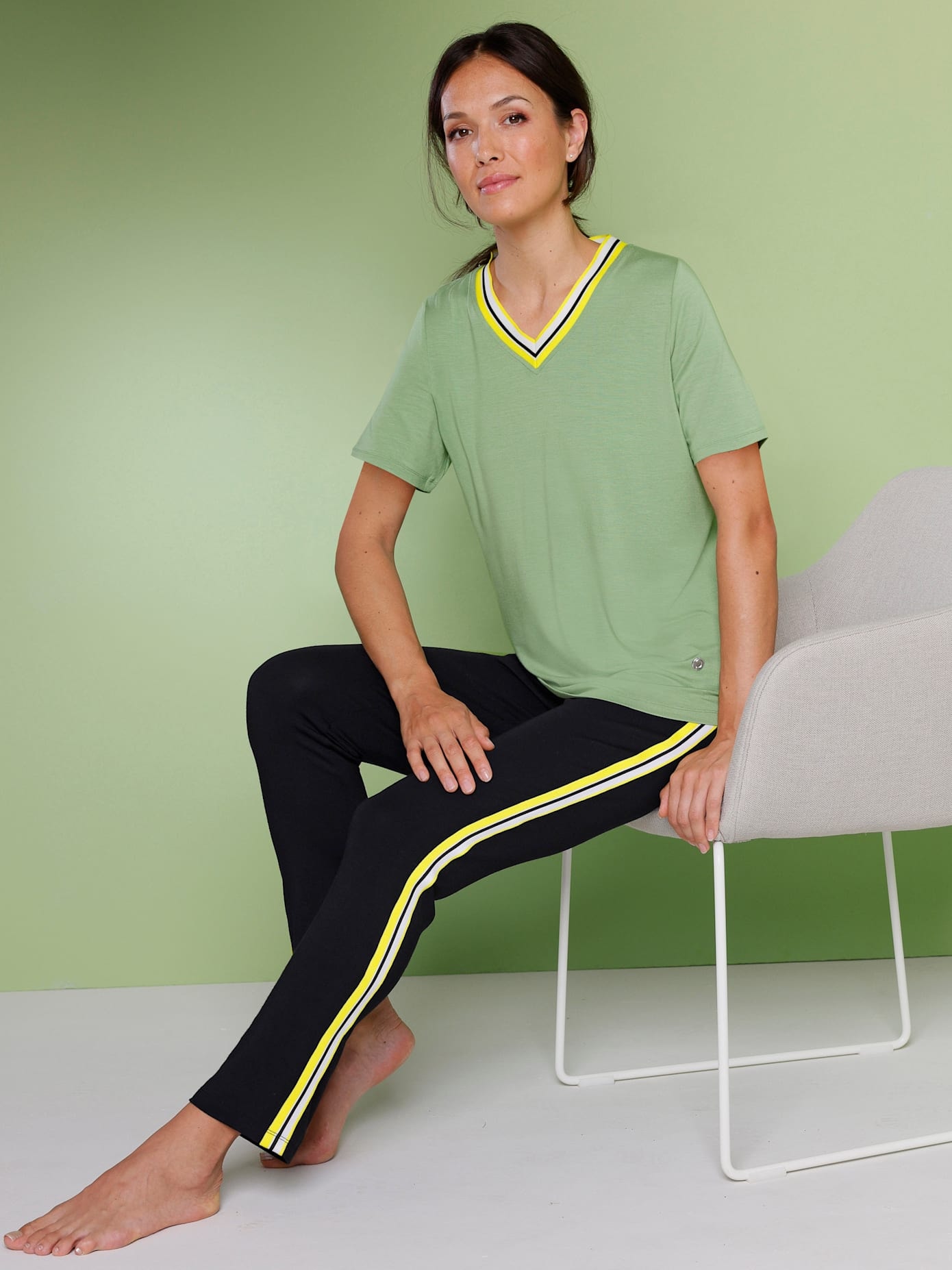 Kurzarmshirt "Modal-Shirt" 1 Stk. tlg. günstig online kaufen