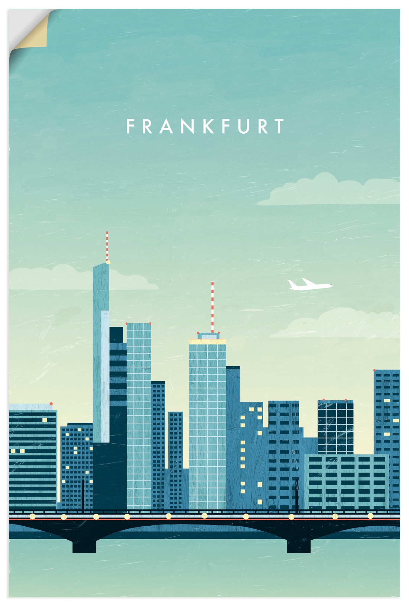 Artland Wandbild "Frankfurt" 1 Stk. tlg. als Alubild, Leinwandbild, Poster, Wandaufkleber in verschied. Größen