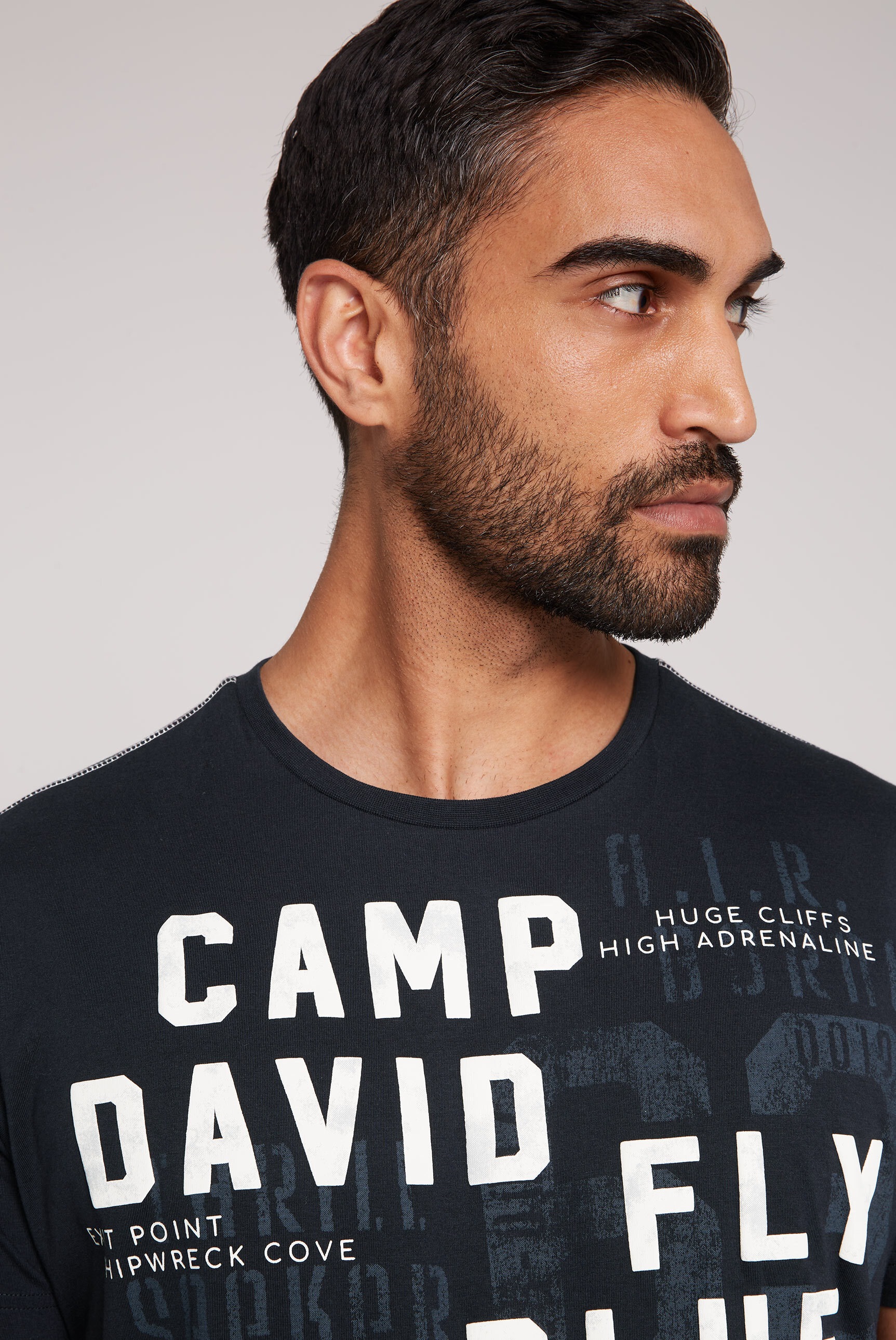 CAMP DAVID Rundhalsshirt, aus Baumwolle