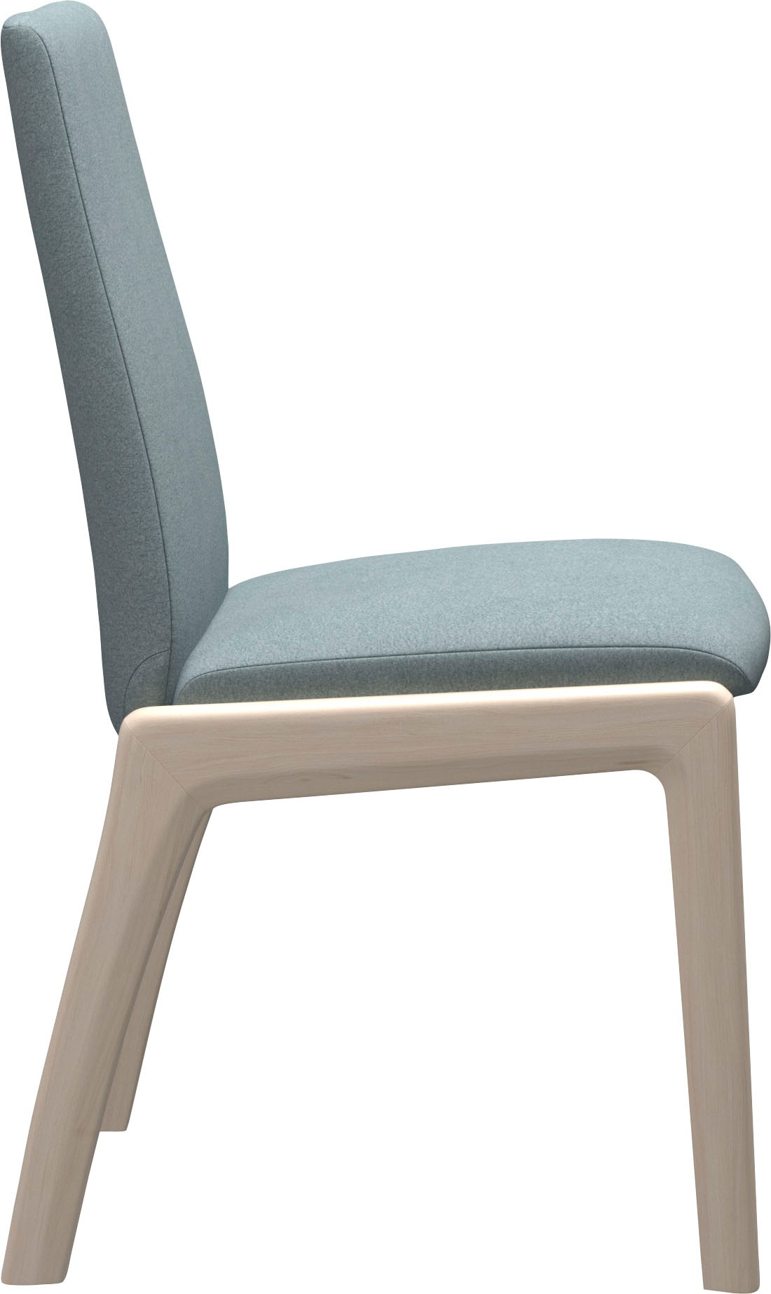 Polsterstuhl STRESSLESS "Laurel", blau (aqua dinamica, eiche gekalkt), B:57cm H:92cm T:59cm, Microfaser DINAMICA (88% Polyester, 12% Polyurethan), Stühle, Polsterstuhl, Low Back, Größe M, mit abgerundeten Beinen in Eiche gekalkt 3