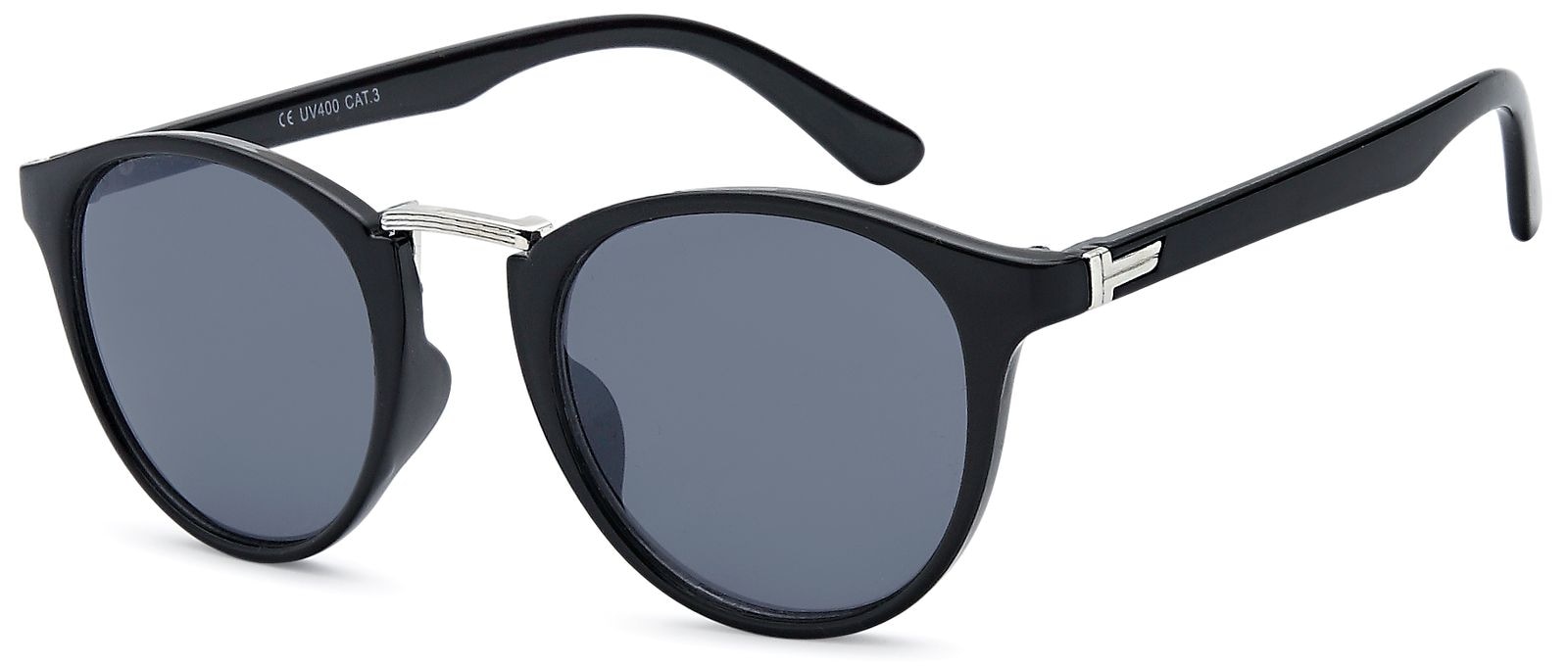 styleBREAKER Sonnenbrille »Sonnenbrille mit runden Gläsern und Metall Nasensteg« 1 Stk.