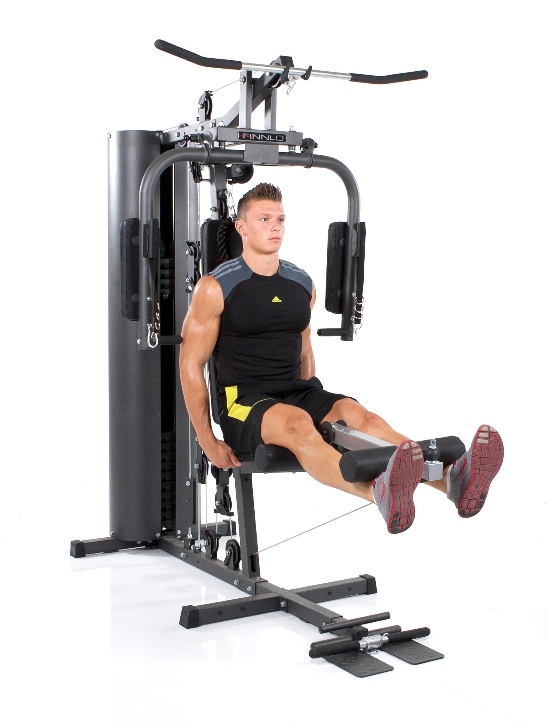Finnlo by Hammer Kraftstation »Autark 600«, 16 Gewichtsblöcke, (Butterflystange, Latzug, Ruderfunktion und mehr), multifunktionale Fitnessstation, max. Trainingsgewicht 80 kg