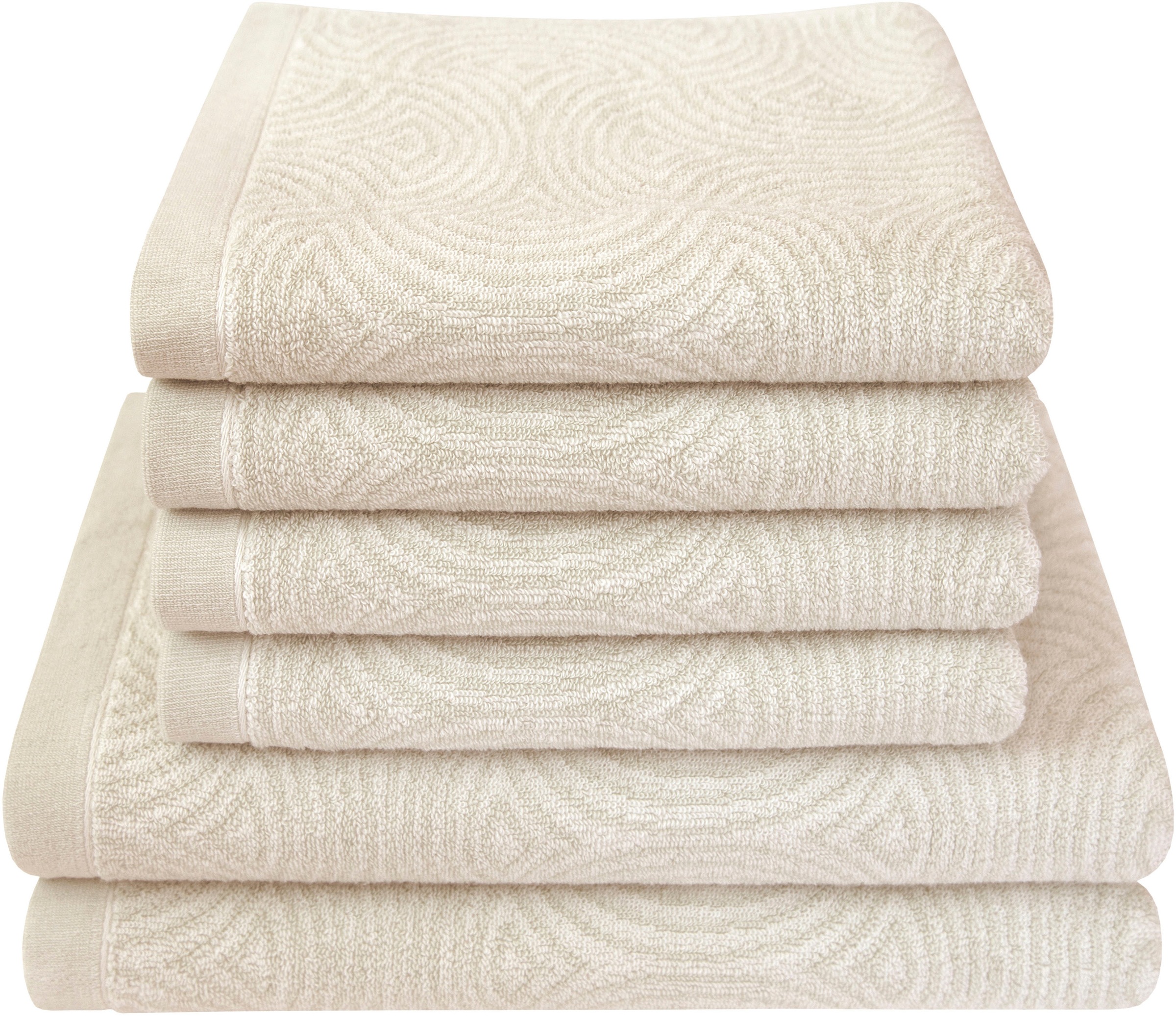 Dyckhoff Handtuch Set "Landscape" Set 6 Stk. Walkfrottier 4 Handtücher (50x günstig online kaufen