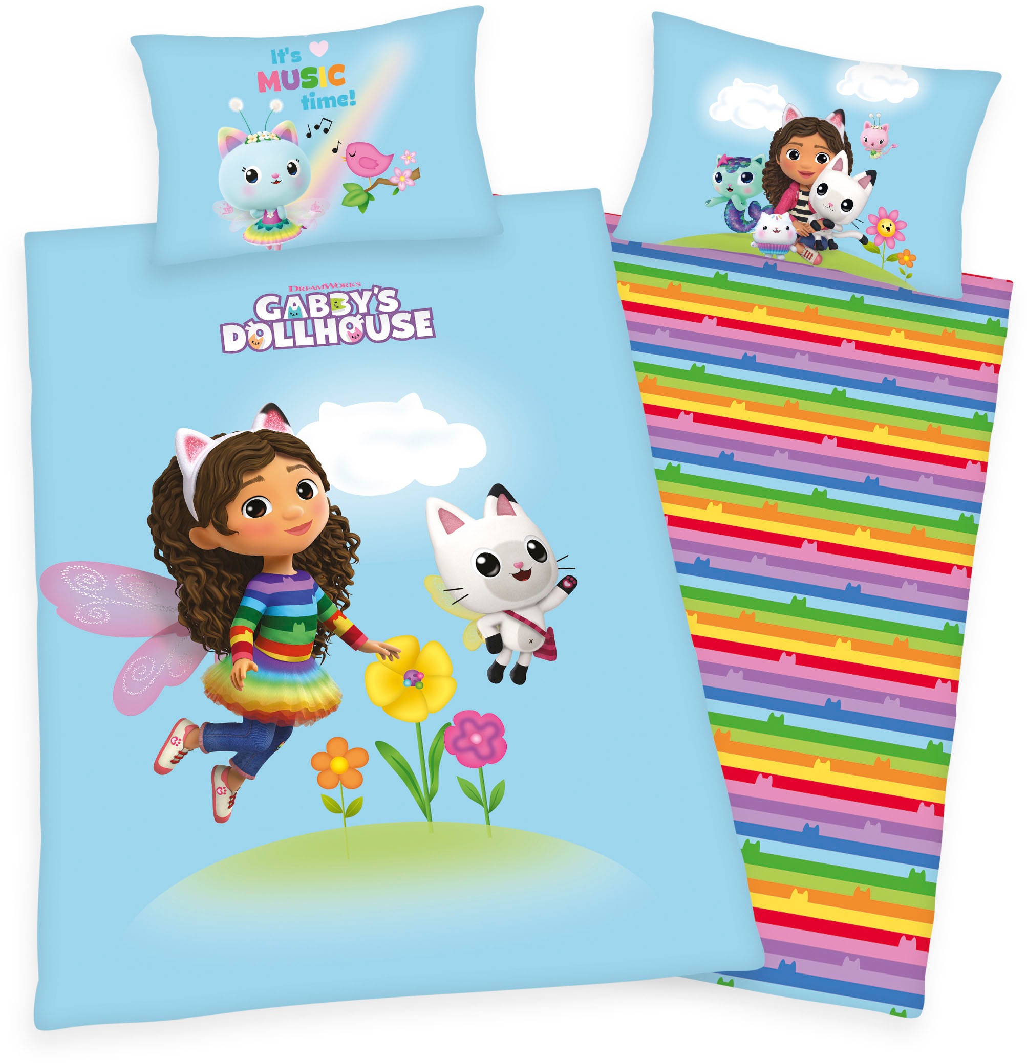 Dreamworks Gabby’s Dollhouse Kinderbettwäsche "Gabbys Dollhouse" 2 Stk. tlg günstig online kaufen