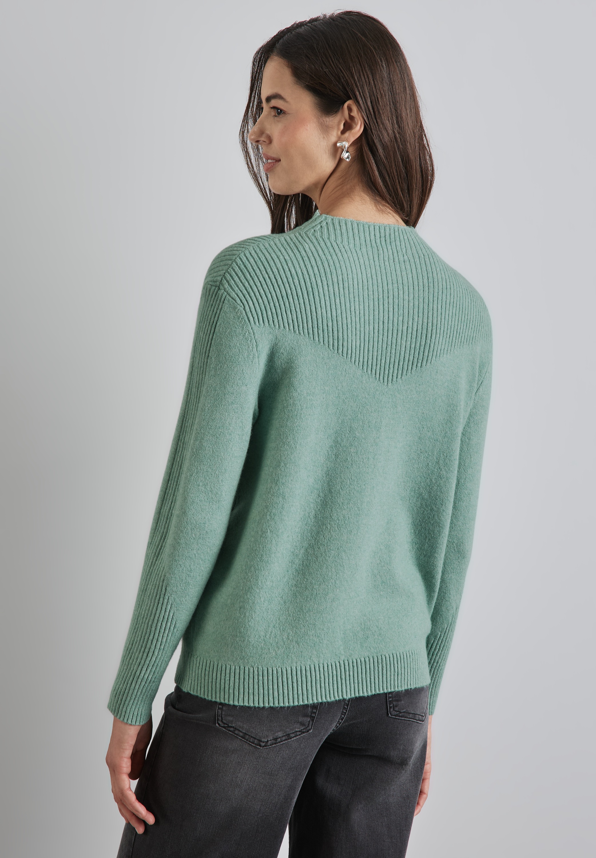 STREET ONE Strickpullover, mit Stehkragen