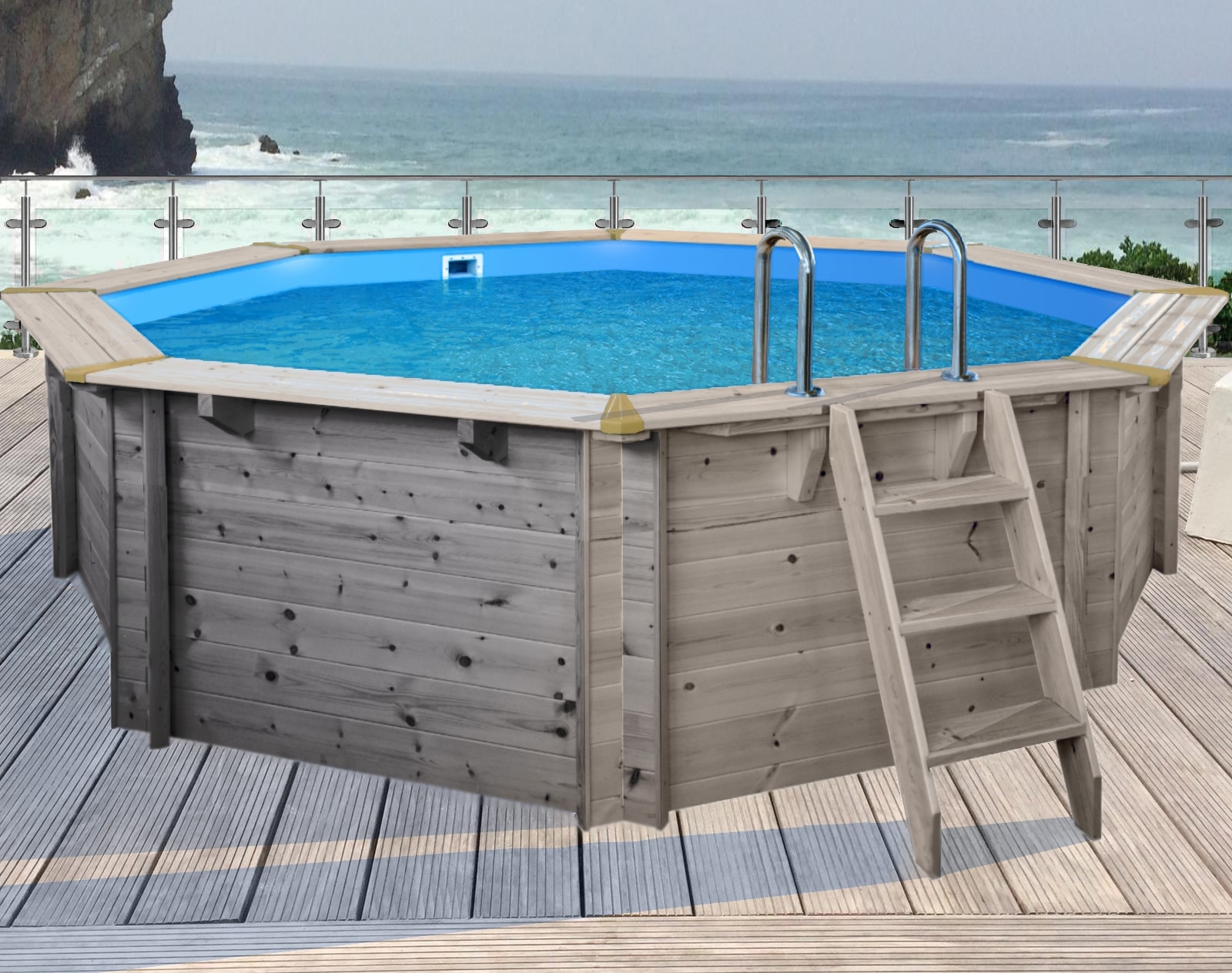 Interline Pool »Java Deluxe«, (Set, 9 tlg.), 440x440x136 cm