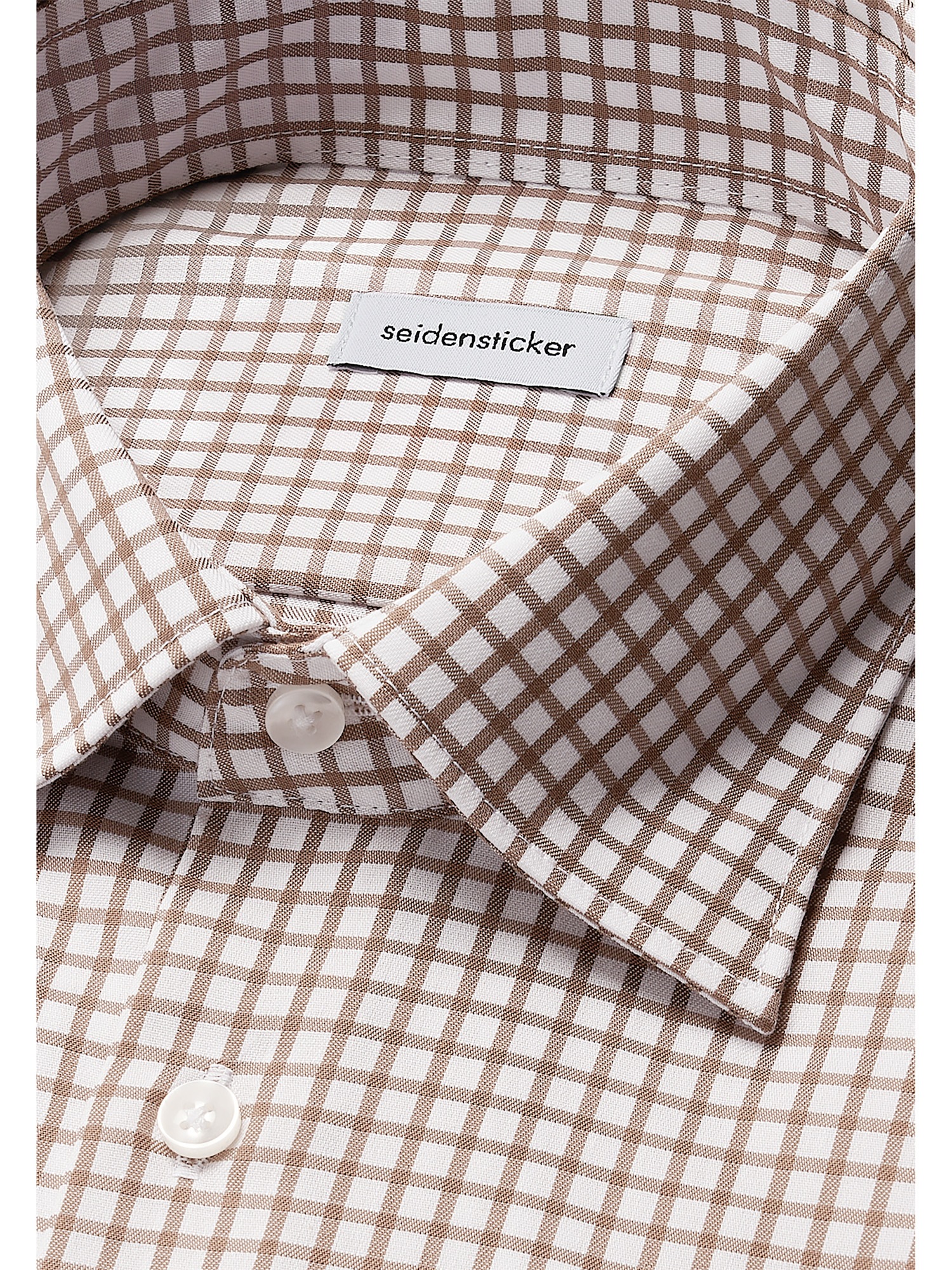 seidensticker Businesshemd »Schwarze Rose«, Regular 1/1 Covered-Button-Down-Kragen Karo