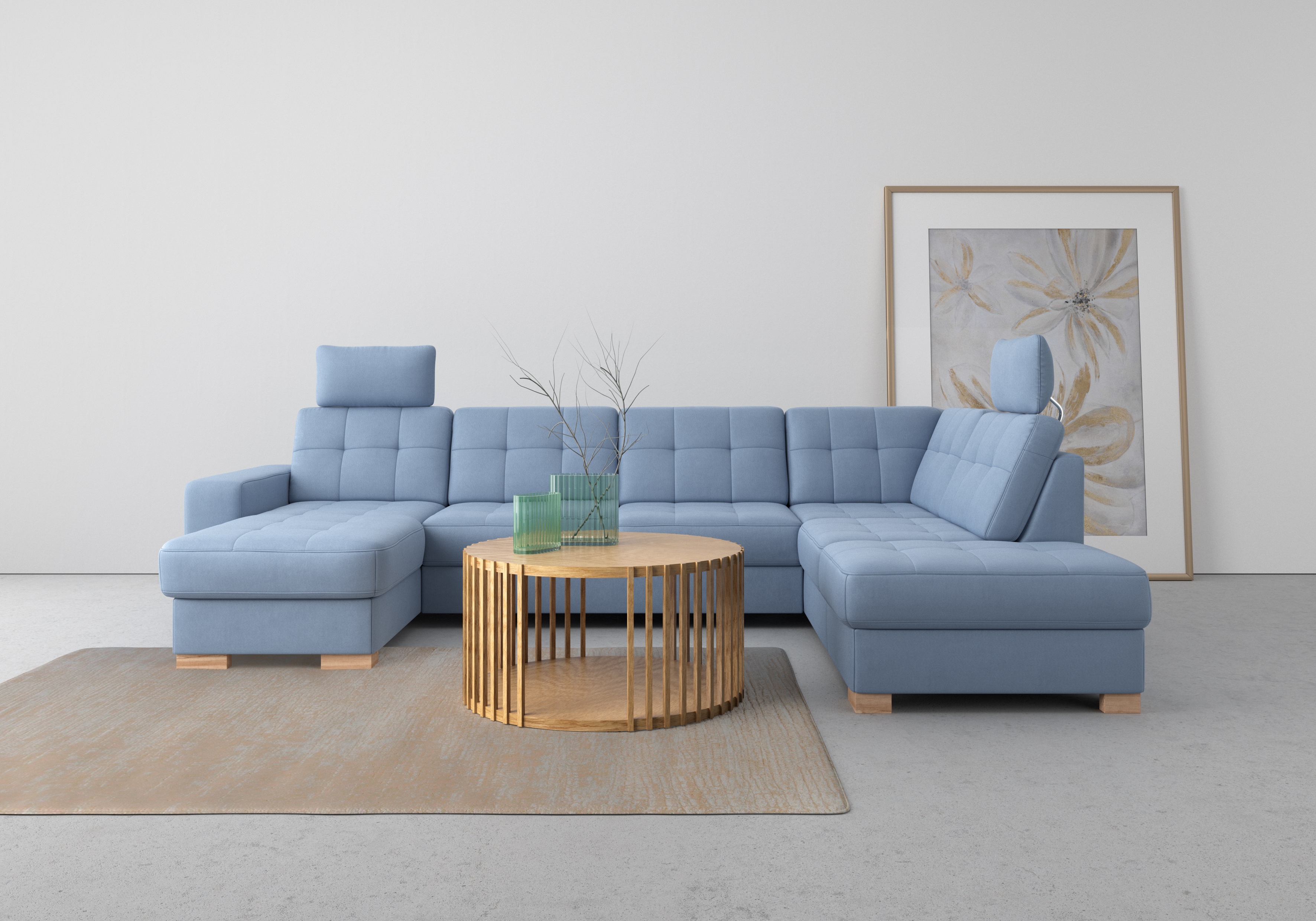 sit&more Wohnlandschaft "Quincy U-Form" wahlweise mit Schlaffunktion und Bettkasten