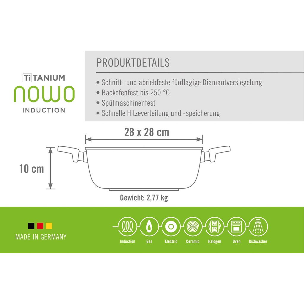 WOLL Bratpfanne »Nowo Titanium«, Aluminiumguss