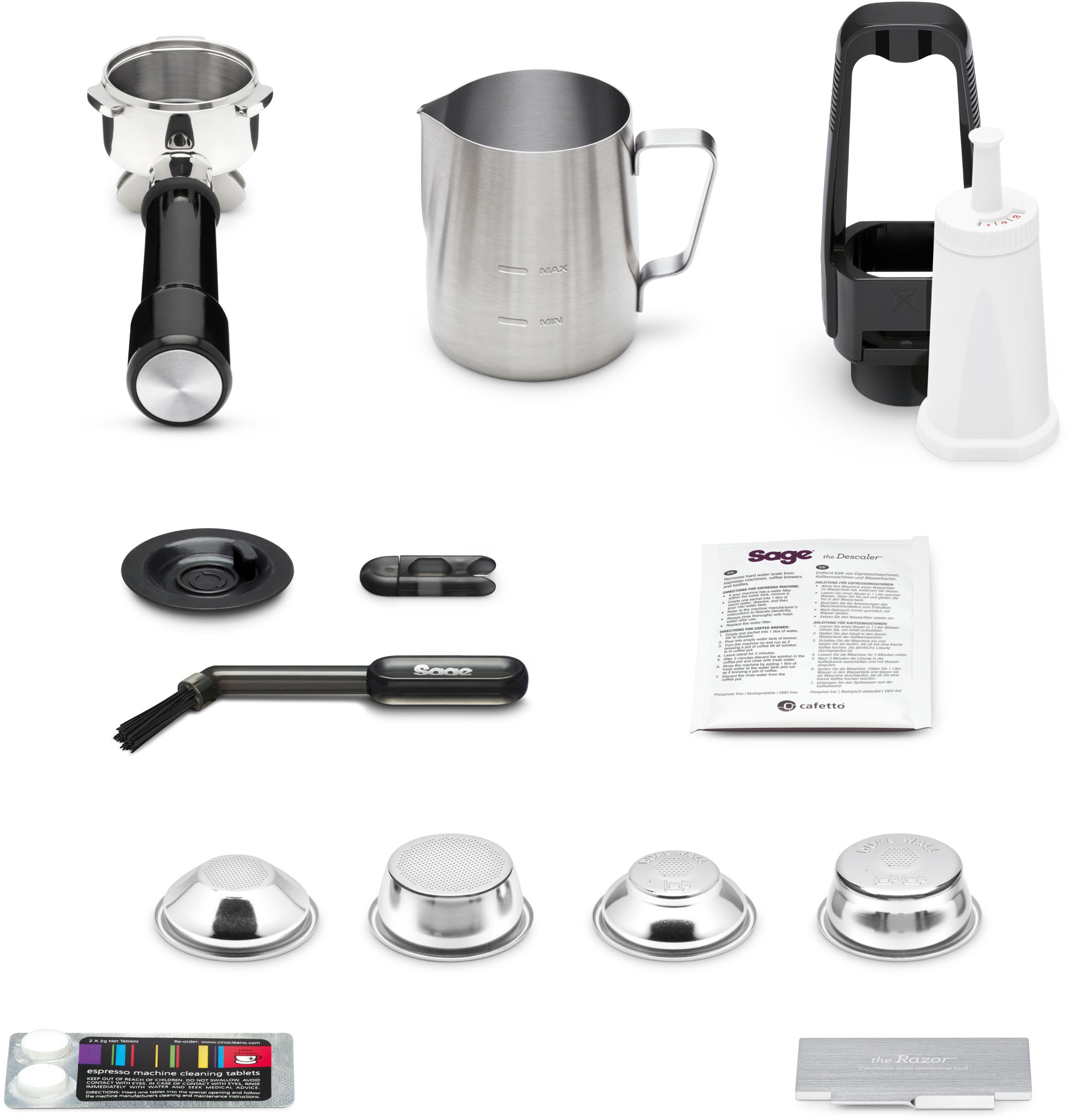 Sage Espressomaschine »Barista Touch Impress SES882BSS, mit Cold Brew und kaltem Espresso«, Barista-Anleitung, Einstellungen für Milchalternativen