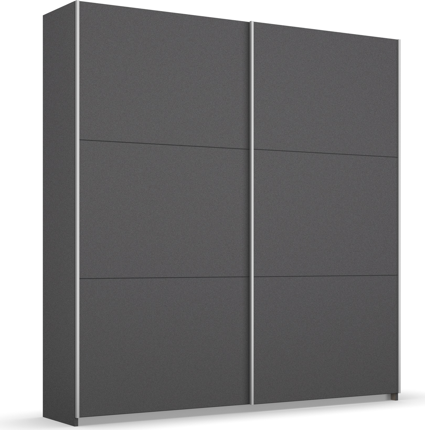 rauch Schwebetürenschrank "AURELIO Kleiderschrank Garderobe" 3 Ausstattungen BASIC/CLASSIC/PREMIUM (inkl. SOFT-CLOSE-FUNKTION), 3 verschiedene Ausstattungsvarianten Griffe aus Metall MADE IN GERMANY
