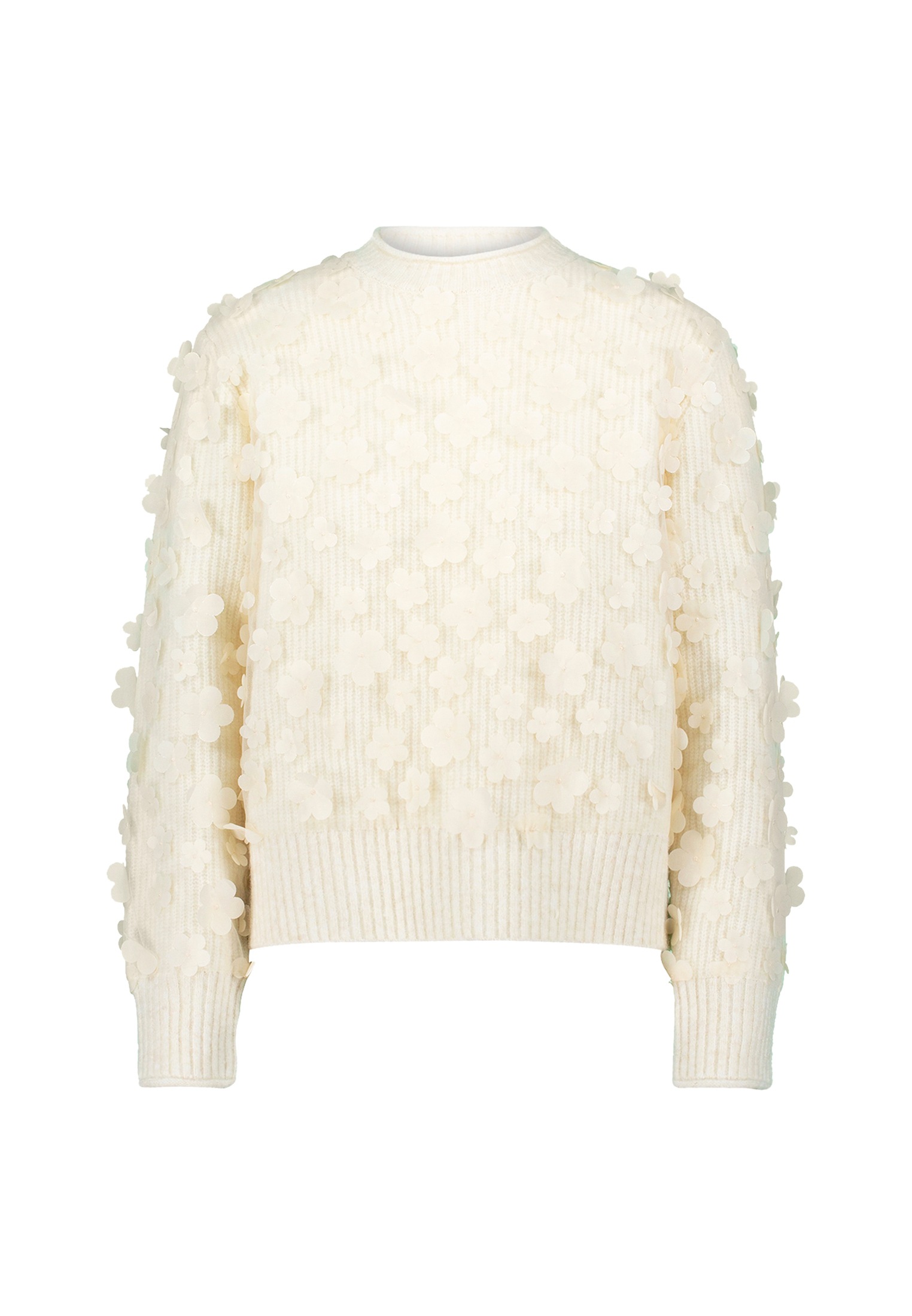 Zero Strickpullover "Damen mit 3 D Blüten" 1 tlg. weiteres Detail günstig online kaufen