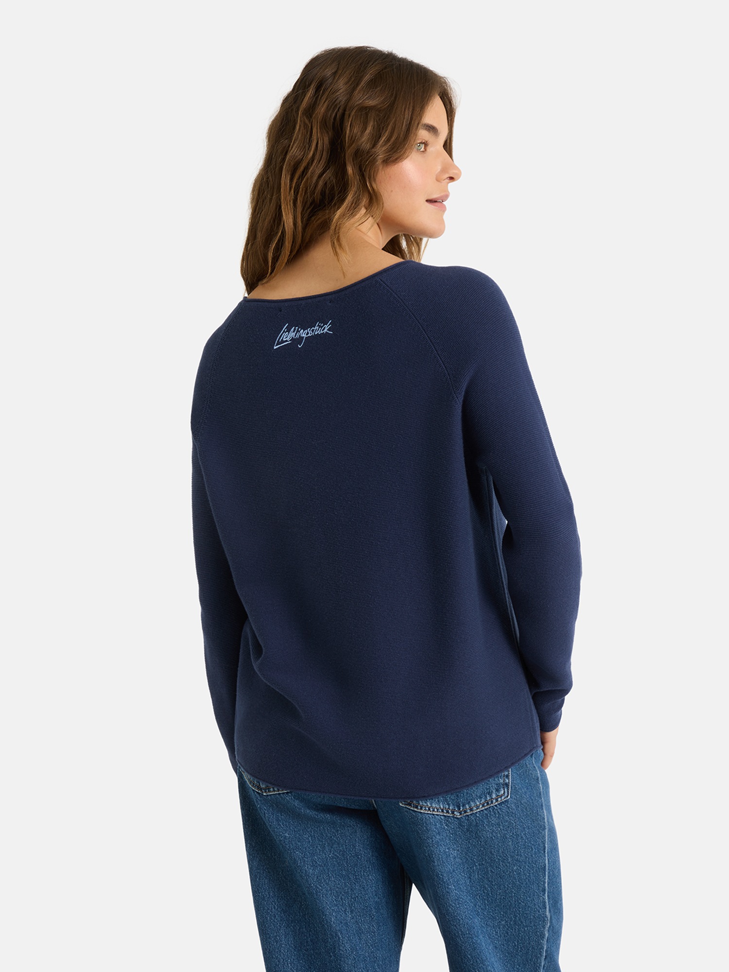 Lieblingsstück Rundhalspullover "BiancaEP" aus reiner Baumwolle, unifarbene günstig online kaufen