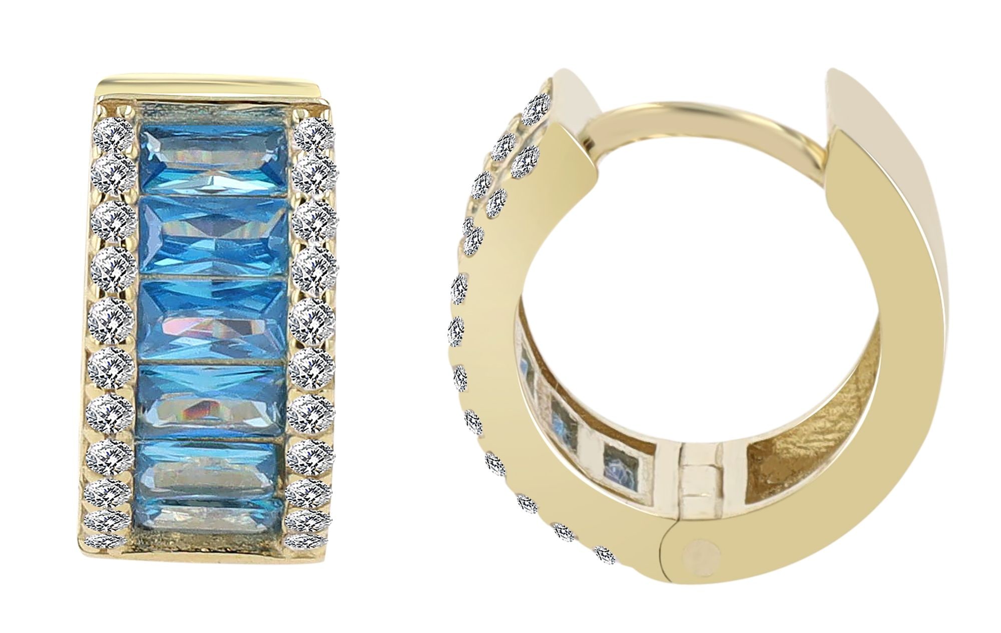 Adelia´s Klappcreolen »Damen Ohrringe – Klappcreole aus 333 Gold mit Zirkonia« Geschenkidee: zeitlos und vielseitig