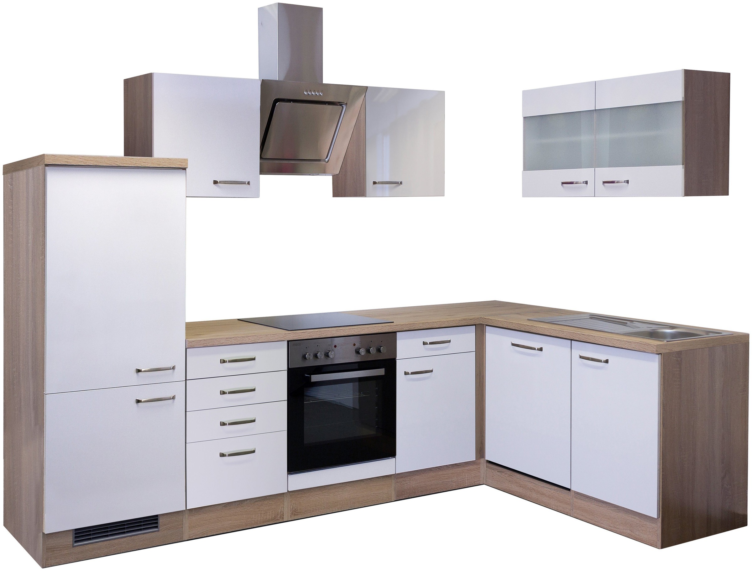 Flex-Well Winkelküche Florenz, mit E-Geräten, Breite 280 x 170 cm