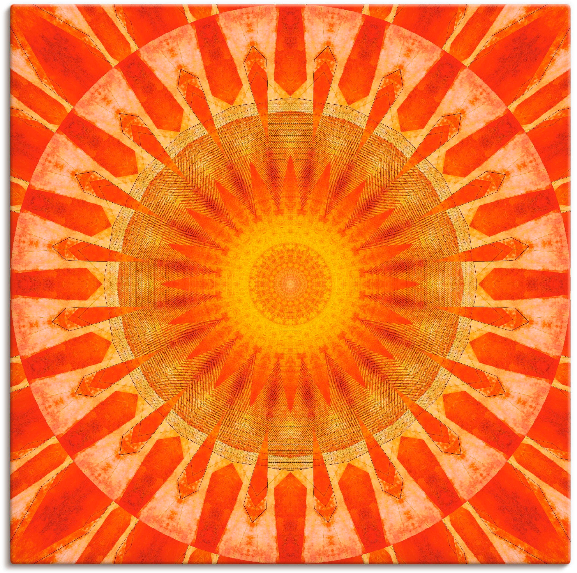 Artland Wandbild "Mandala Sonnenuntergang", klassische Fantasie, (1 St.), a günstig online kaufen