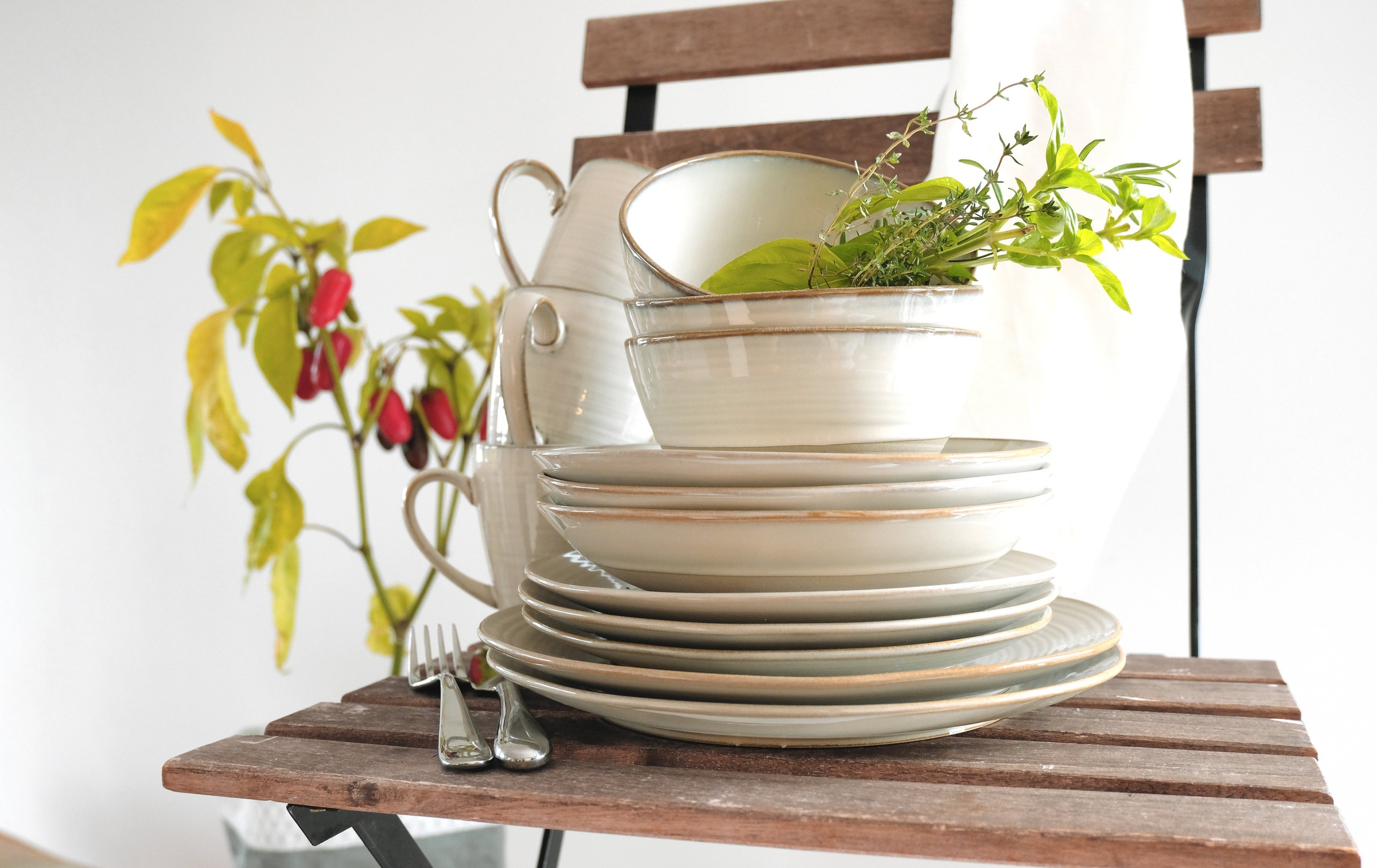 MÄSER Frühstücks-Geschirrset »NOTTINGHAM, Geschirr-Set, Keramik«