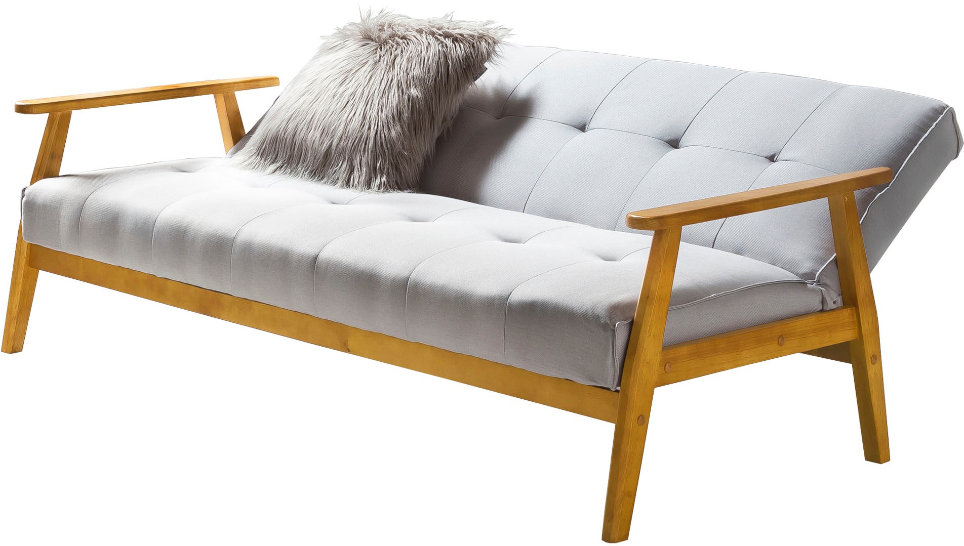 SalesFever Schlafsofa »Skagen, Sofa, 3-Sitzer«, mit Holzgestell, 60° Relax- und Schlaffunktion, Breite 190 cm
