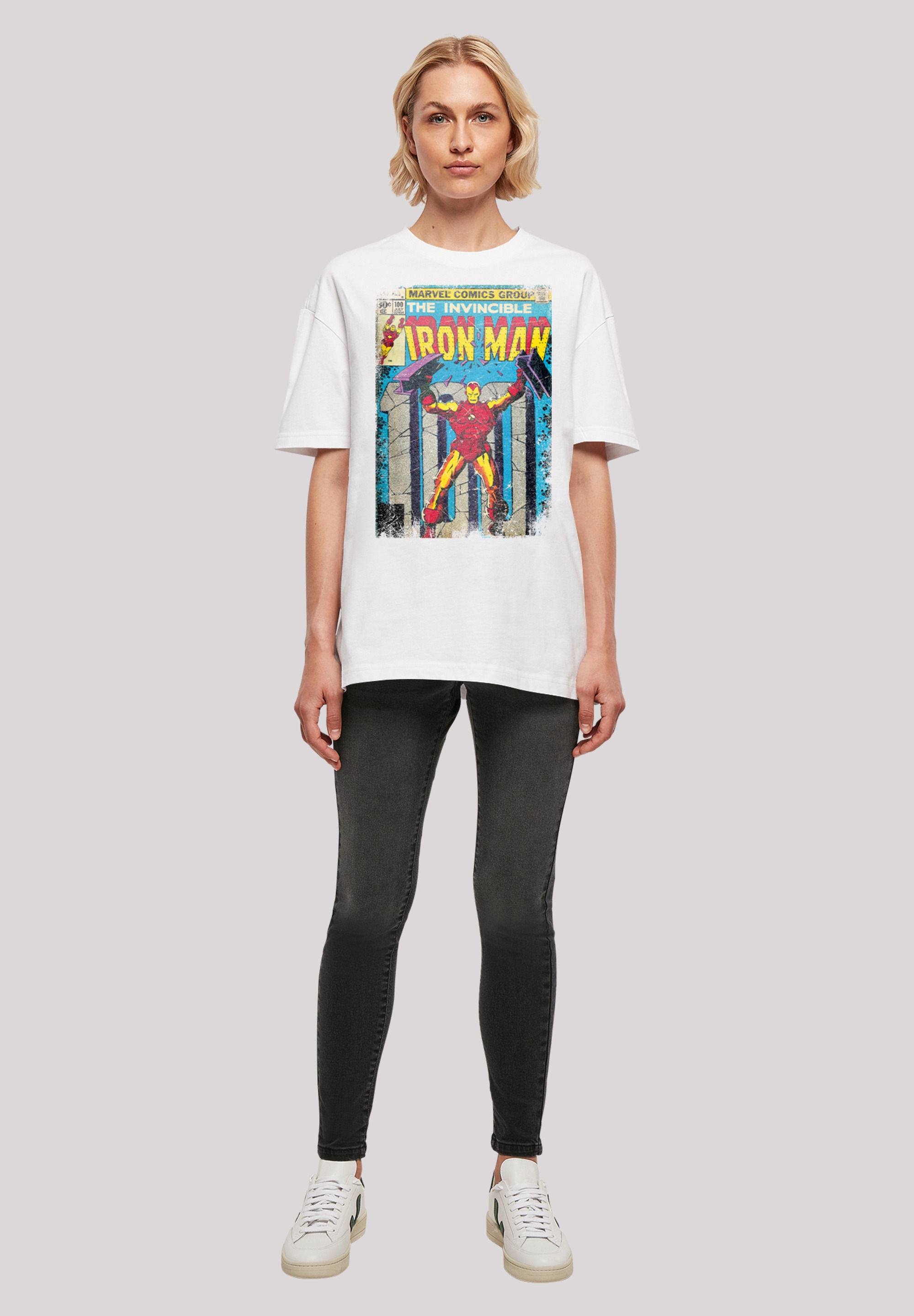 F4NT4STIC Kurzarmshirt »Damen Marvel Iron Man Cover with Ladies Oversized  Boyfriend Tee«, (1 tlg.) für kaufen | BAUR | T-Shirts
