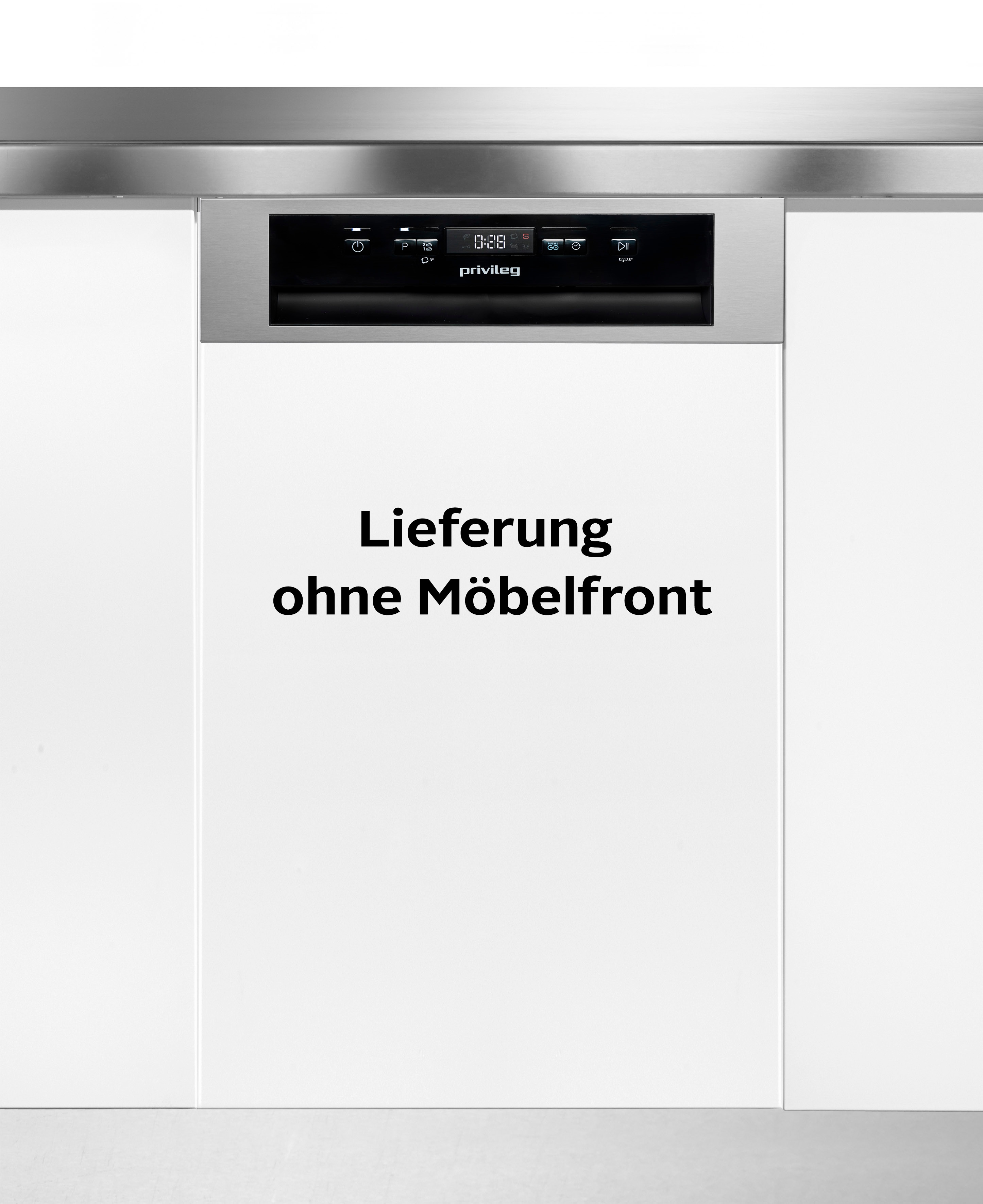 Privileg teilintegrierbarer Geschirrspüler "PV2PC10BS7A0" 10 Maßgedecke Rapid 30 – Schnelles und effizientes Spülprogramm in nur 30 Minuten