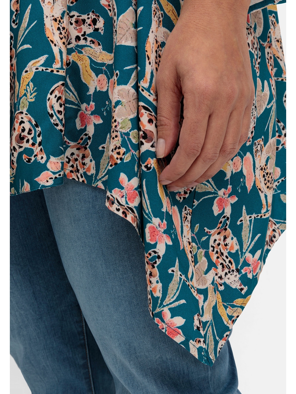 sheego by Joe Browns Longbluse »Große Größen«, im Kimono-Stil, mit Blumendruck