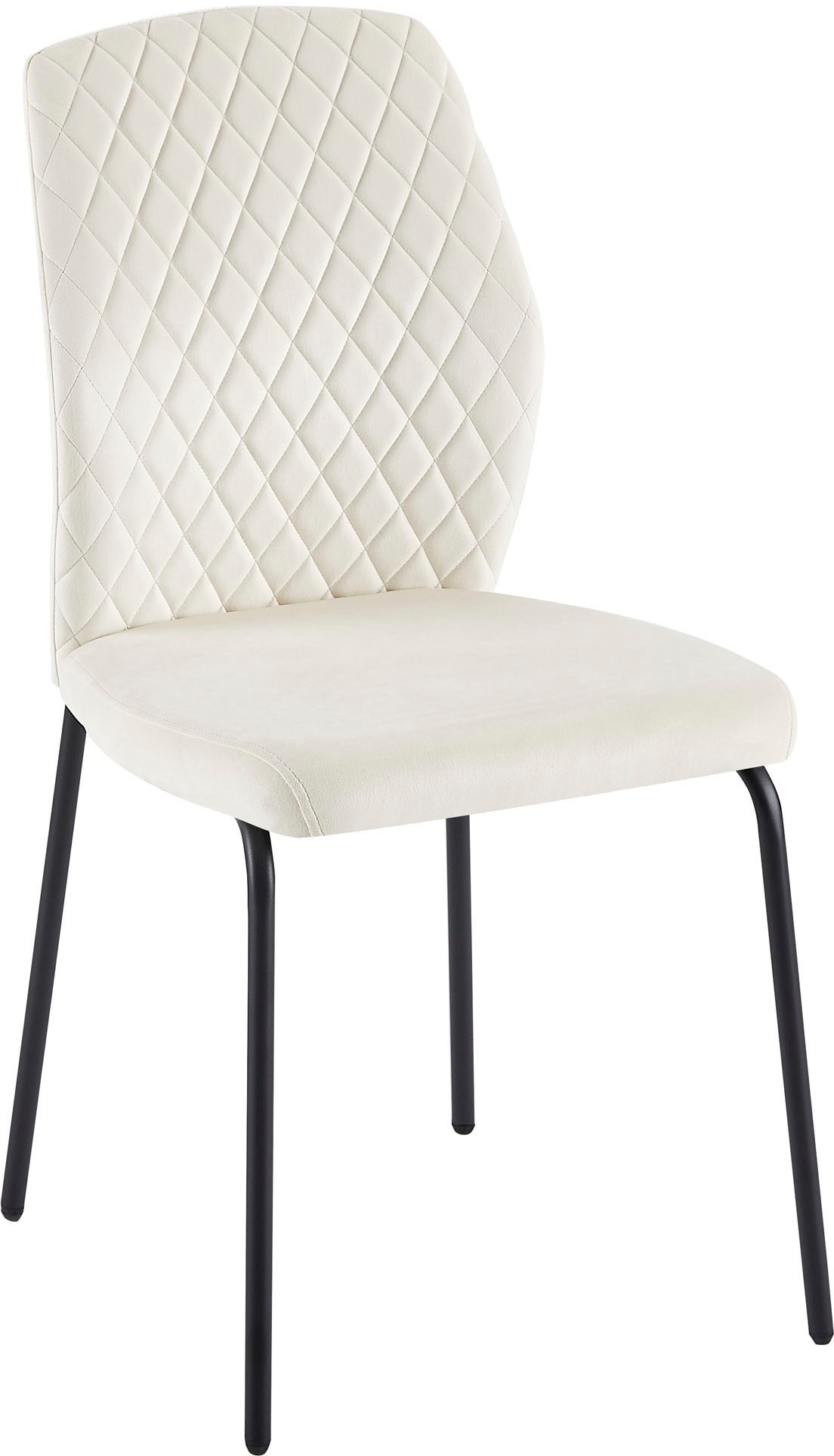 Thumbnail - SalesFever 4-Fußstuhl "Esszimmerstuhl mit elegantem Stil" (Set) 2 Stk.2er Set mit eleganter Wabensteppung im Rücken