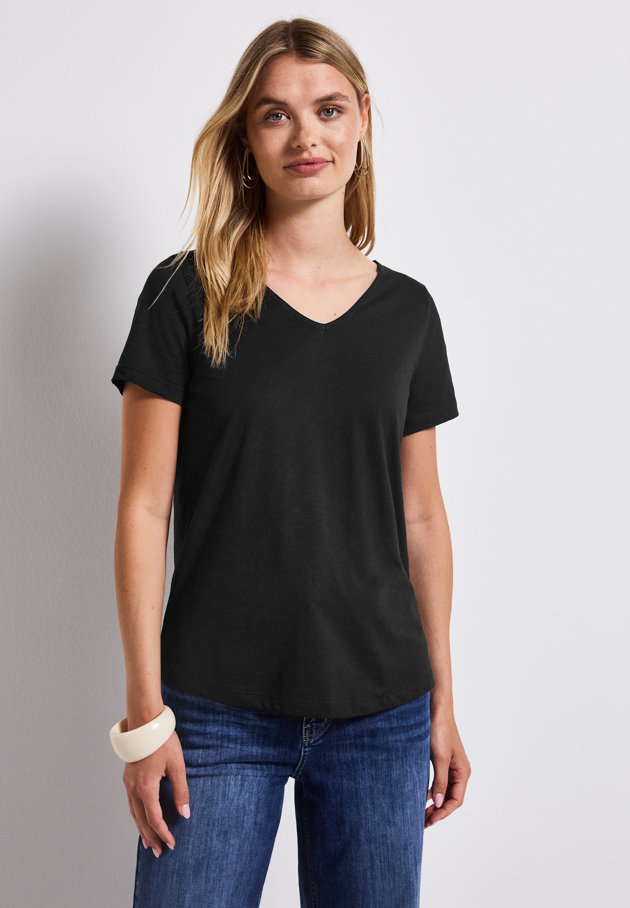 STREET ONE T-Shirt, mit V-Ausschnitt günstig online kaufen