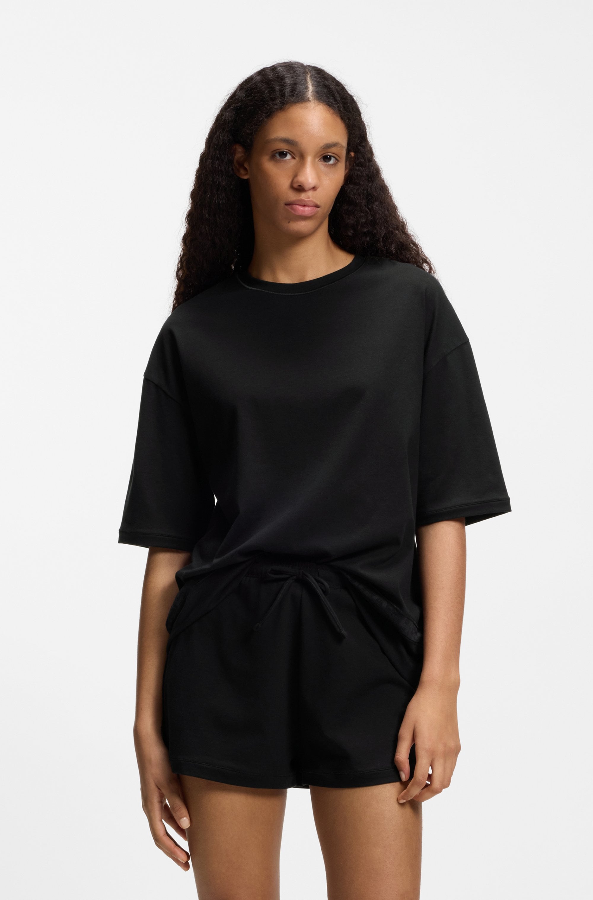 HUGO Underwear Pyjama "MESH LOGO SHORT-SET" Set, 2 Stretch-Baumwolle im Rel günstig online kaufen