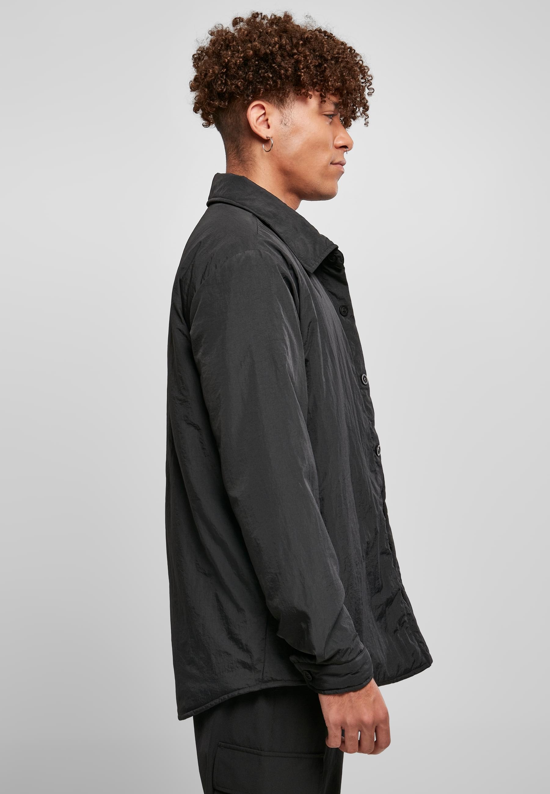 URBAN CLASSICS Allwetterjacke »Urban Classics Herren Padded Nylon Shirt Jacket«, (1 St.), ohne Kapuze