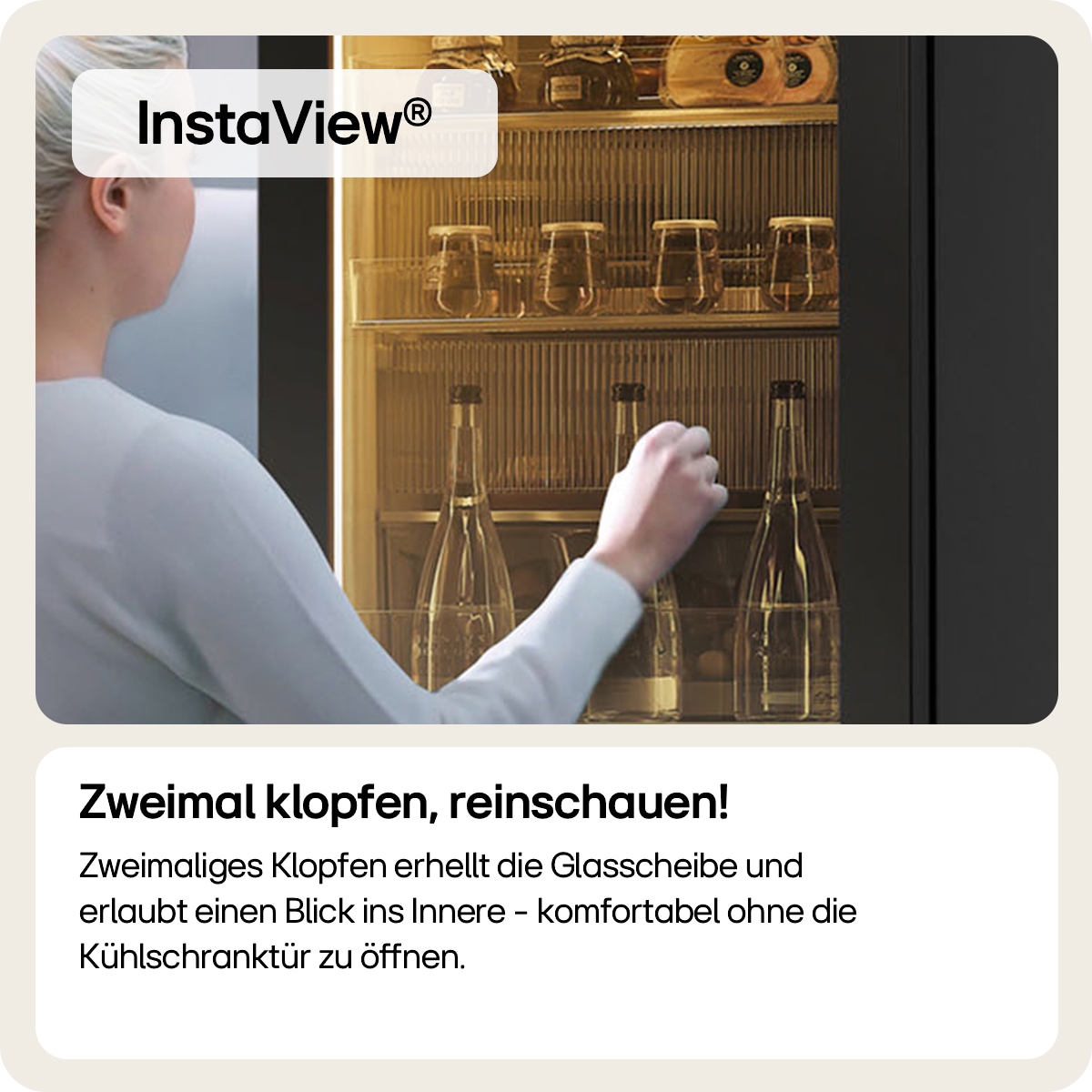 LG Kühl-/Gefrierkombination Serie X9 »GBGW92GCEV« 203 cm hoch 69,7 cm breit InstaView, FRESHConverter+, Premium Interieur, Total No Frost, ThinQ