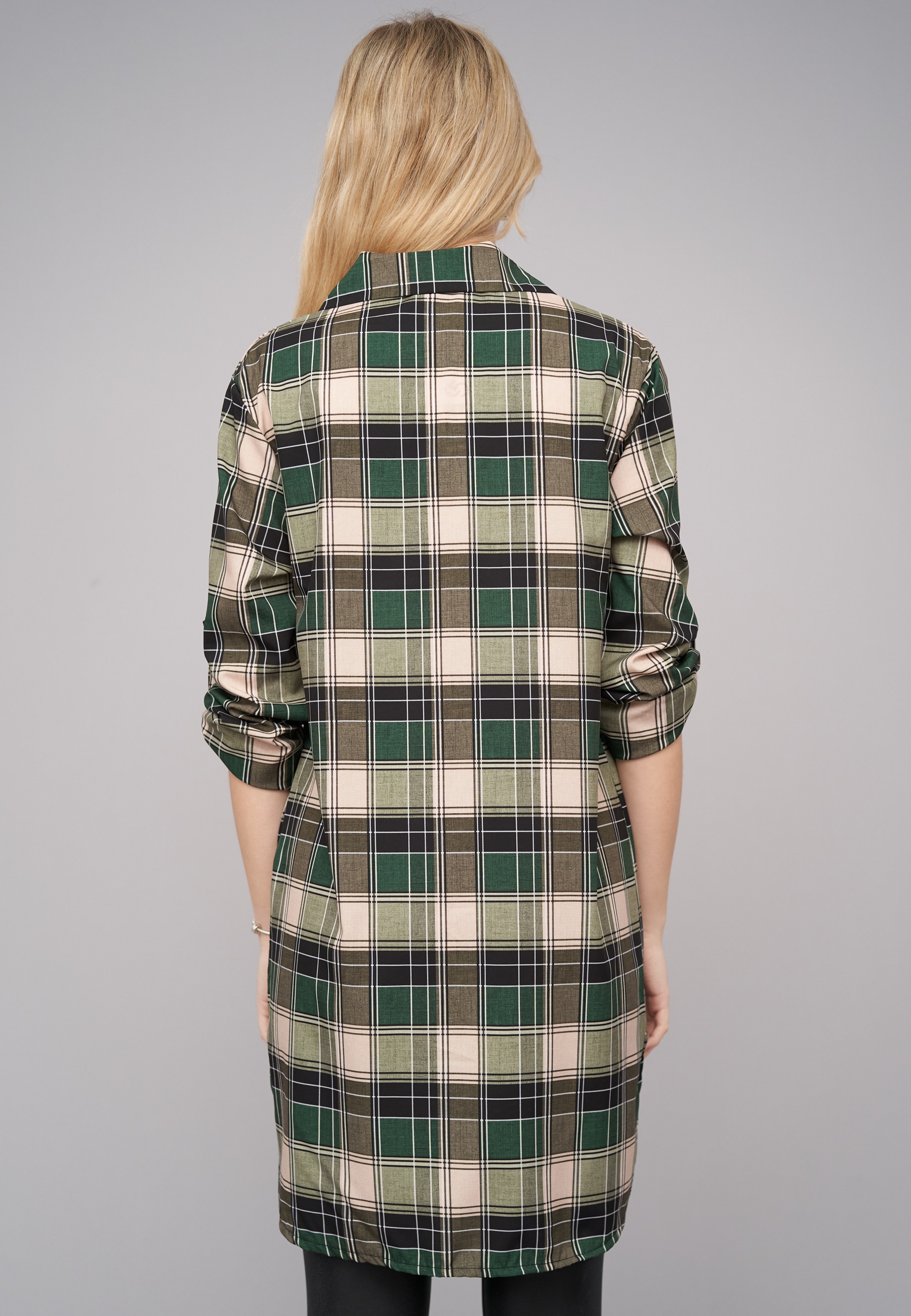 CLOUD 5IVE Klassische Bluse »CLOUD 5IVE Turn Up 3/4 Arm Bluse kariert small«