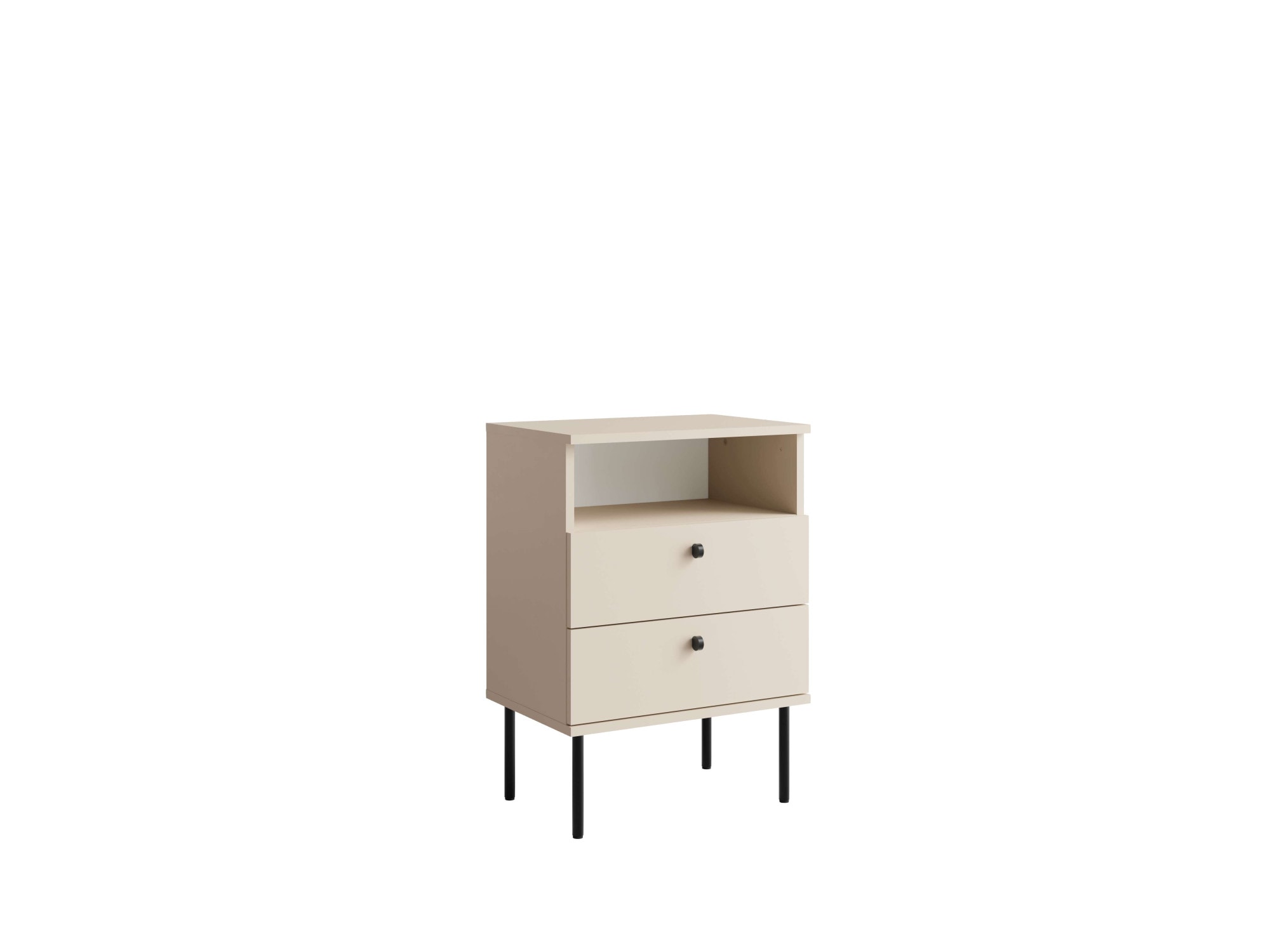 OTTO home Nachttisch "Elyriia Nachtkommode mit 2 Schubladen und Fach, Premium-Qualität" mit viel Stauraum, modernes Design, pflegeleicht und robust