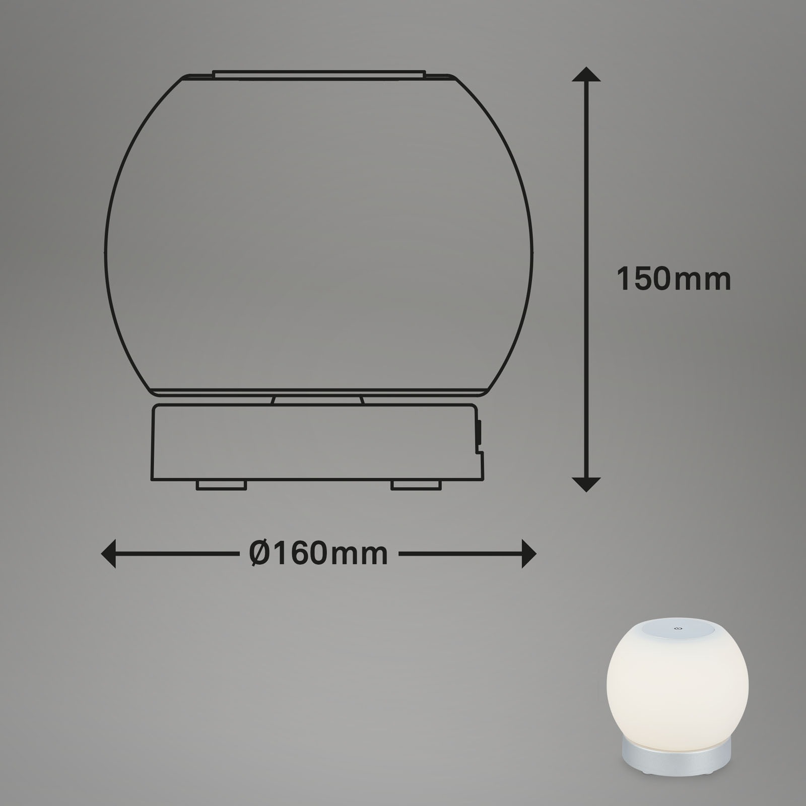 Briloner Leuchten LED Dekolicht »POKA« LED-Modul 1 Stk. Warmweiß 16 x 15 cm, Indoor/Outdoor, Balkon, Wohnzimmer