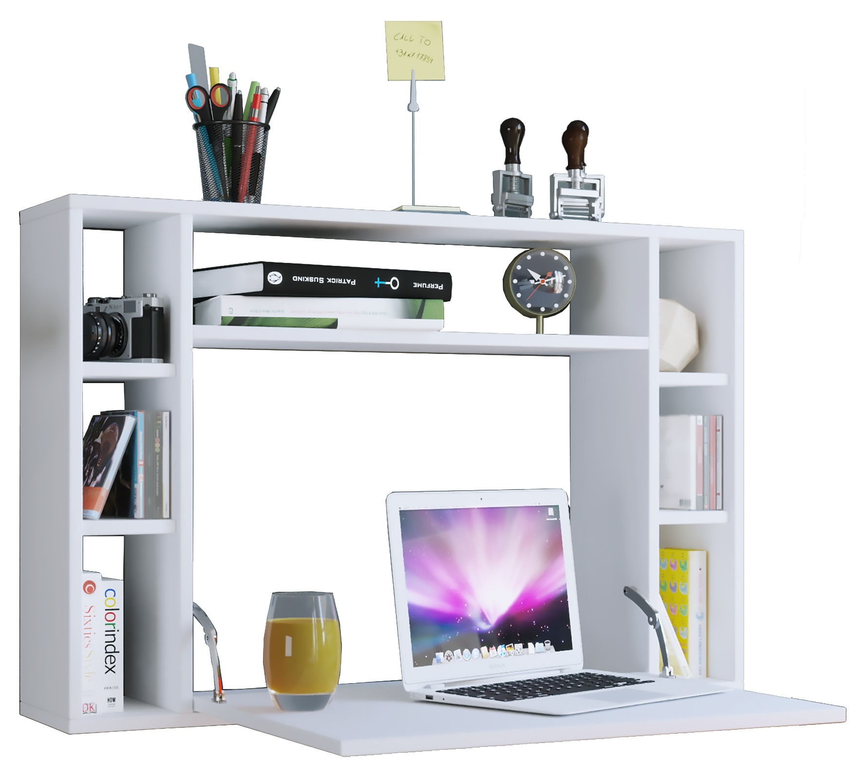 VCM Schreibtisch Holz Hänge Schreibtisch Wandschreibtisch Wandila 1 Stk. tlg.