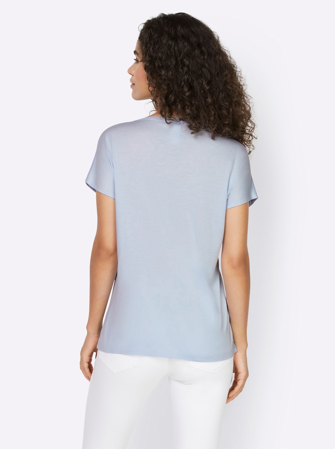 Heine Short Sleeve Viscose Shirt Ice Blue 2