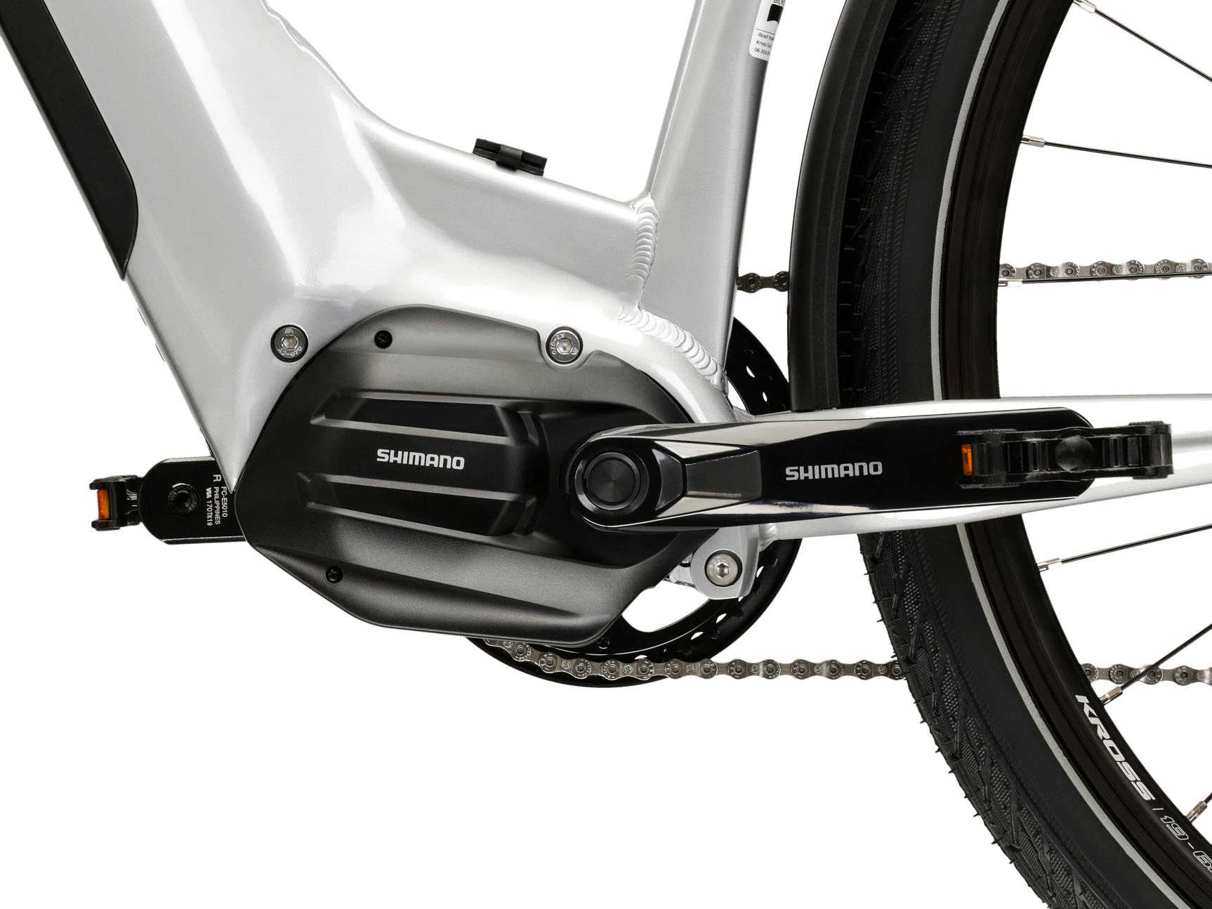 Kross E-Bike »KROSS E-Trekkingrad Trans 5.0 28" silber 9 Gänge«, 9 Gang, microSHIFT, ADVENT M619, Mittelmotor 250 W
