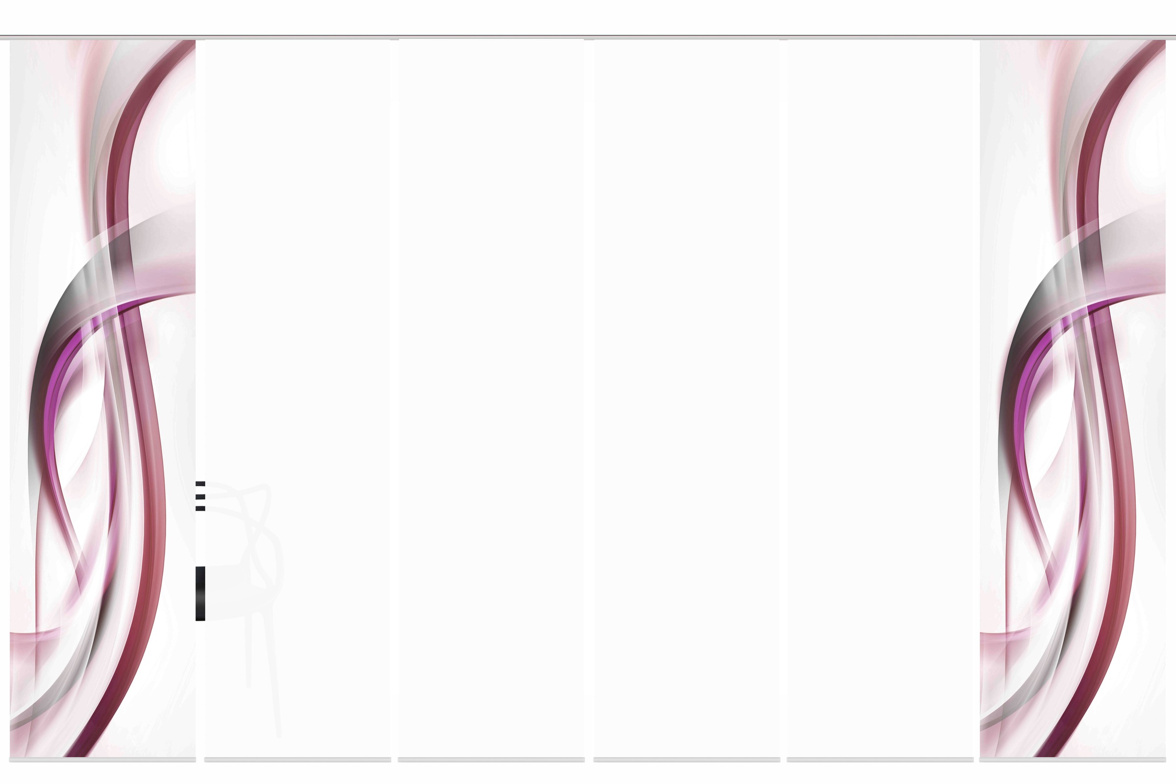 Thumbnail - HOME WOHNIDEEN Schiebegardine "FALA" Paneelwagen 6 Stk. tlg. Schiebevorhang Digi 6er Set FALA BEERE