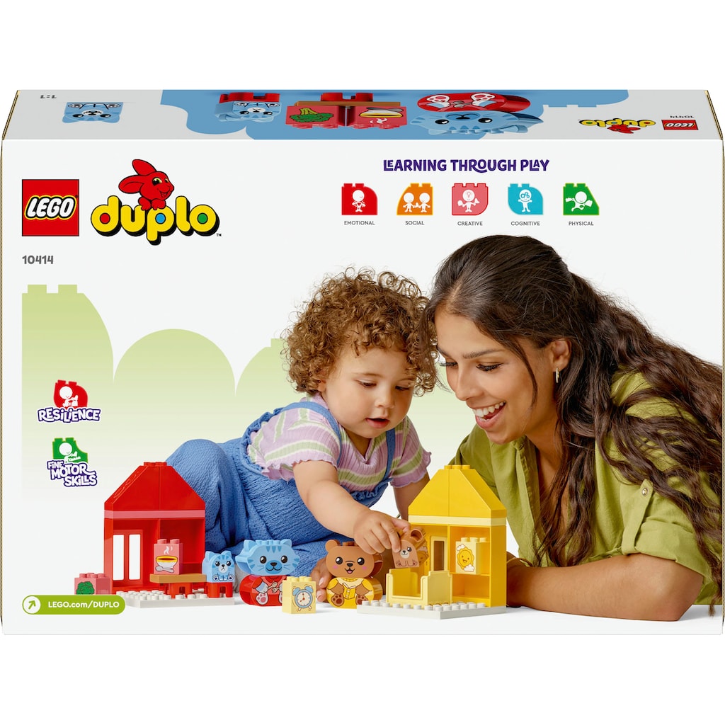 LEGO® Konstruktionsspielsteine »Alltagsroutinen: Essen & Schlafenszeit (10414), LEGO DUPLO My First«, (28 St.)