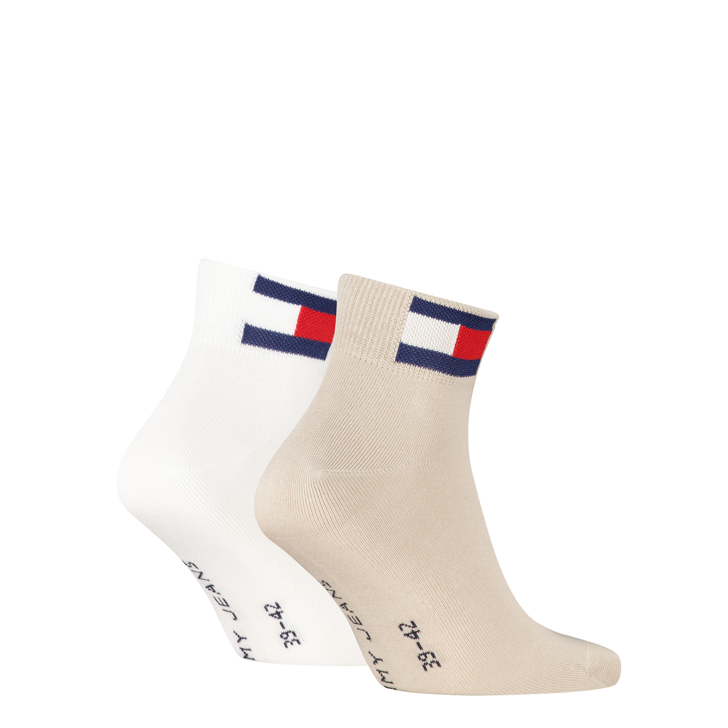 Tommy Hilfiger Kurzsocken "TH UNI TJ QUARTER 2P FLAG" 2 Paar, Verstärkte Fe günstig online kaufen
