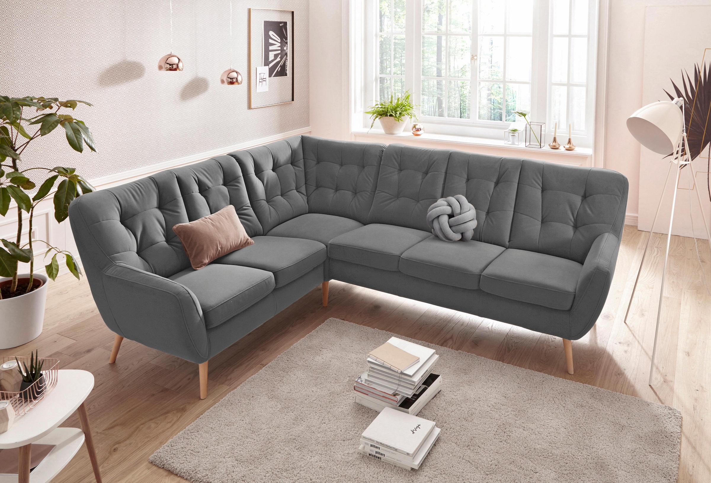 exxpo - sofa fashion Ecksofa "Scandi, bequem und komfortabel mit aufwendige günstig online kaufen