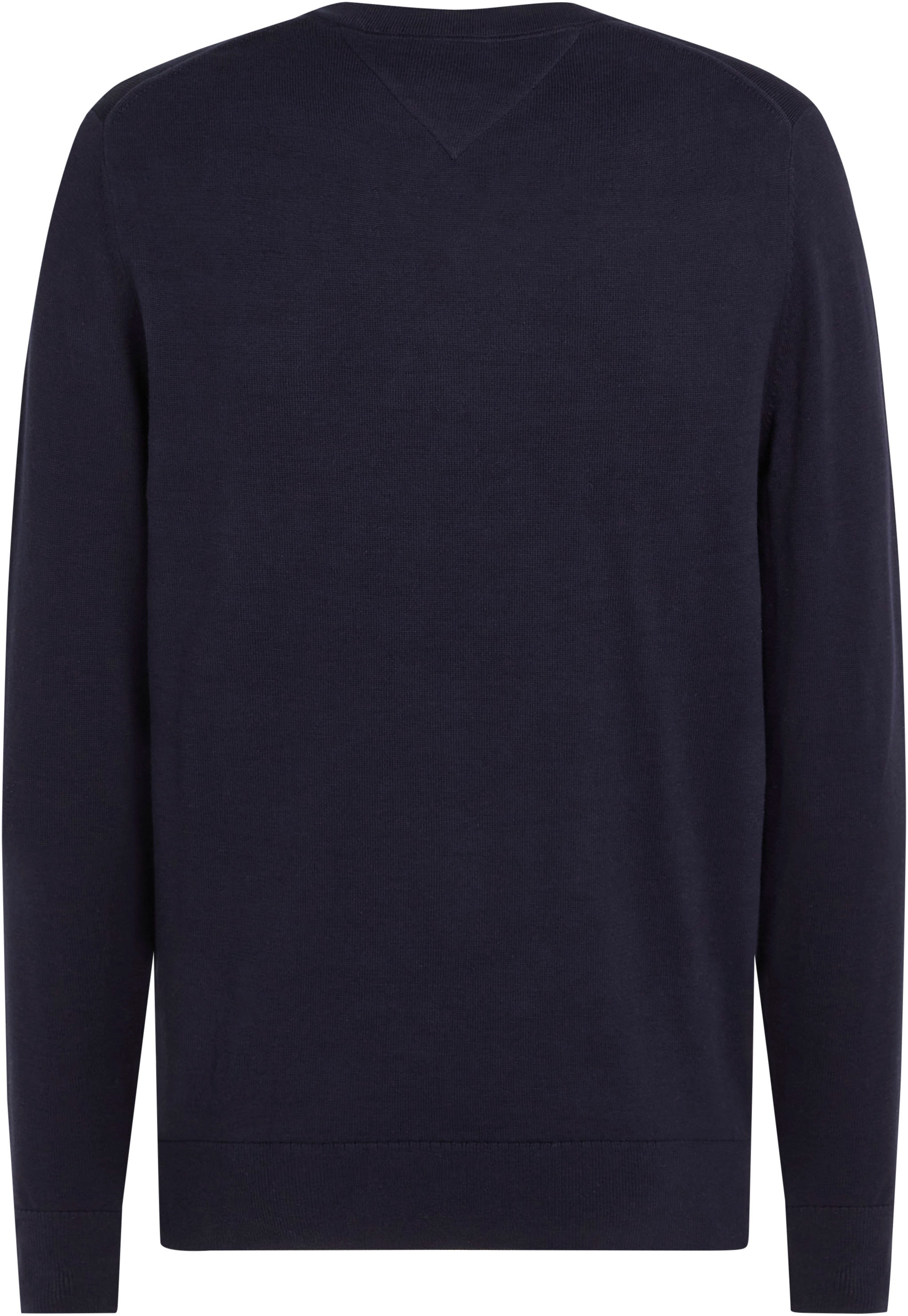 Tommy Hilfiger Big & Tall V-Ausschnitt-Pullover »BT-WCC ESSENTIAL V NECK-B«, Große Größen mit Logostickerei