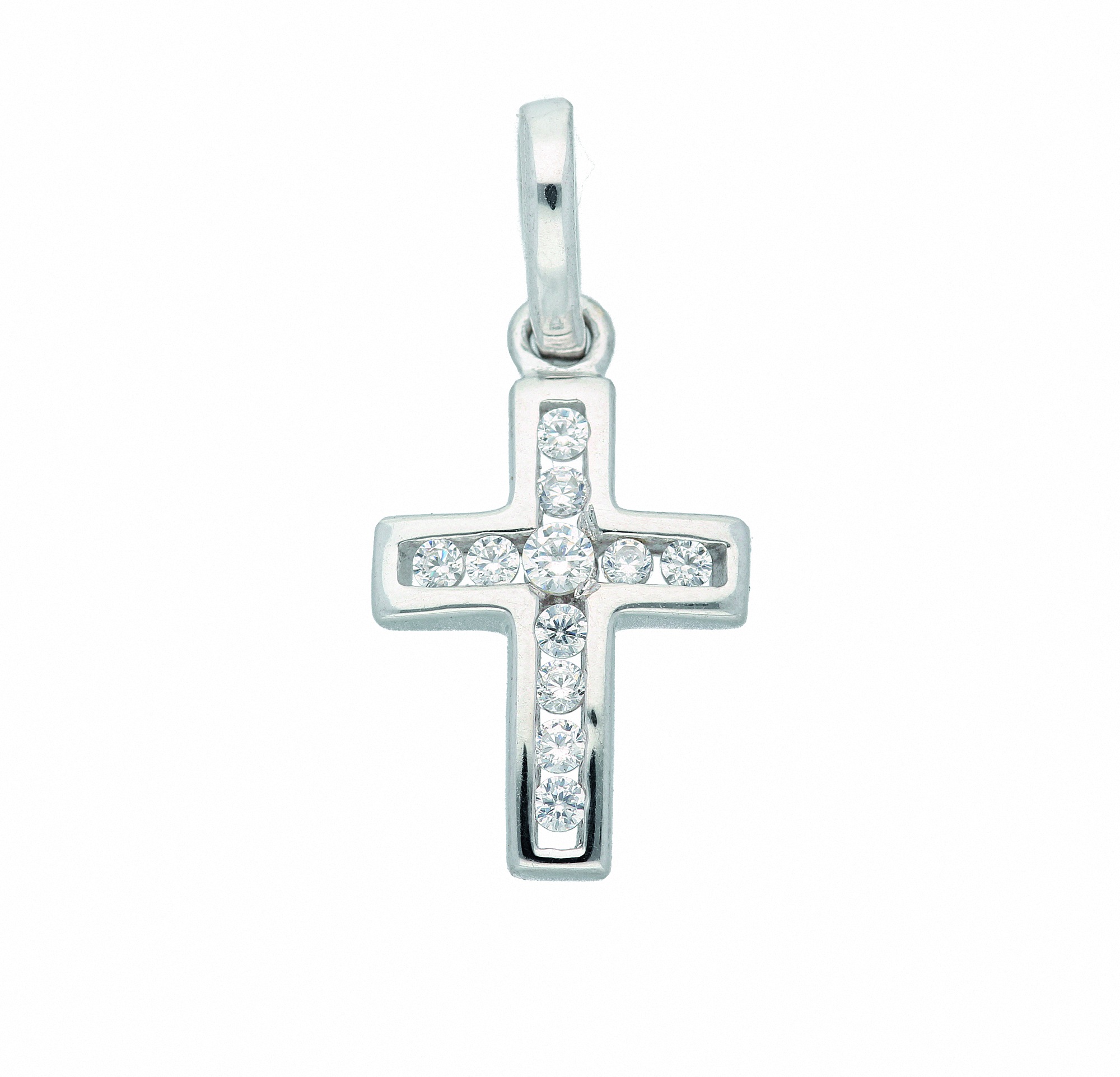 Adelia´s Kette ohne Anhänger »333 Weißgold Kreuz Anhänger mit Zirkonia«,  Schmuckset - Set mit Halskette online kaufen | BAUR
