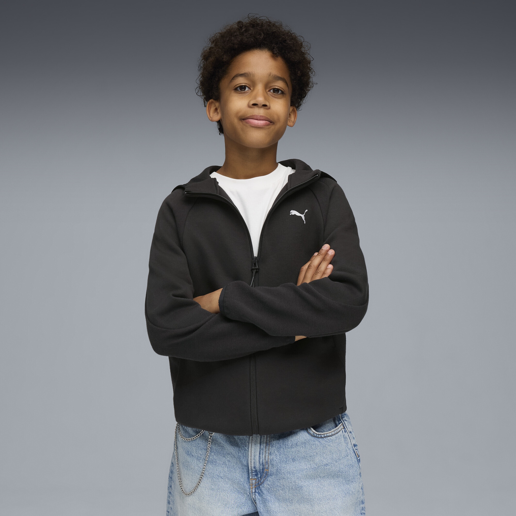 PUMA Hoodie »Evostripe Reißverschluss-Hoodie Jungen«
