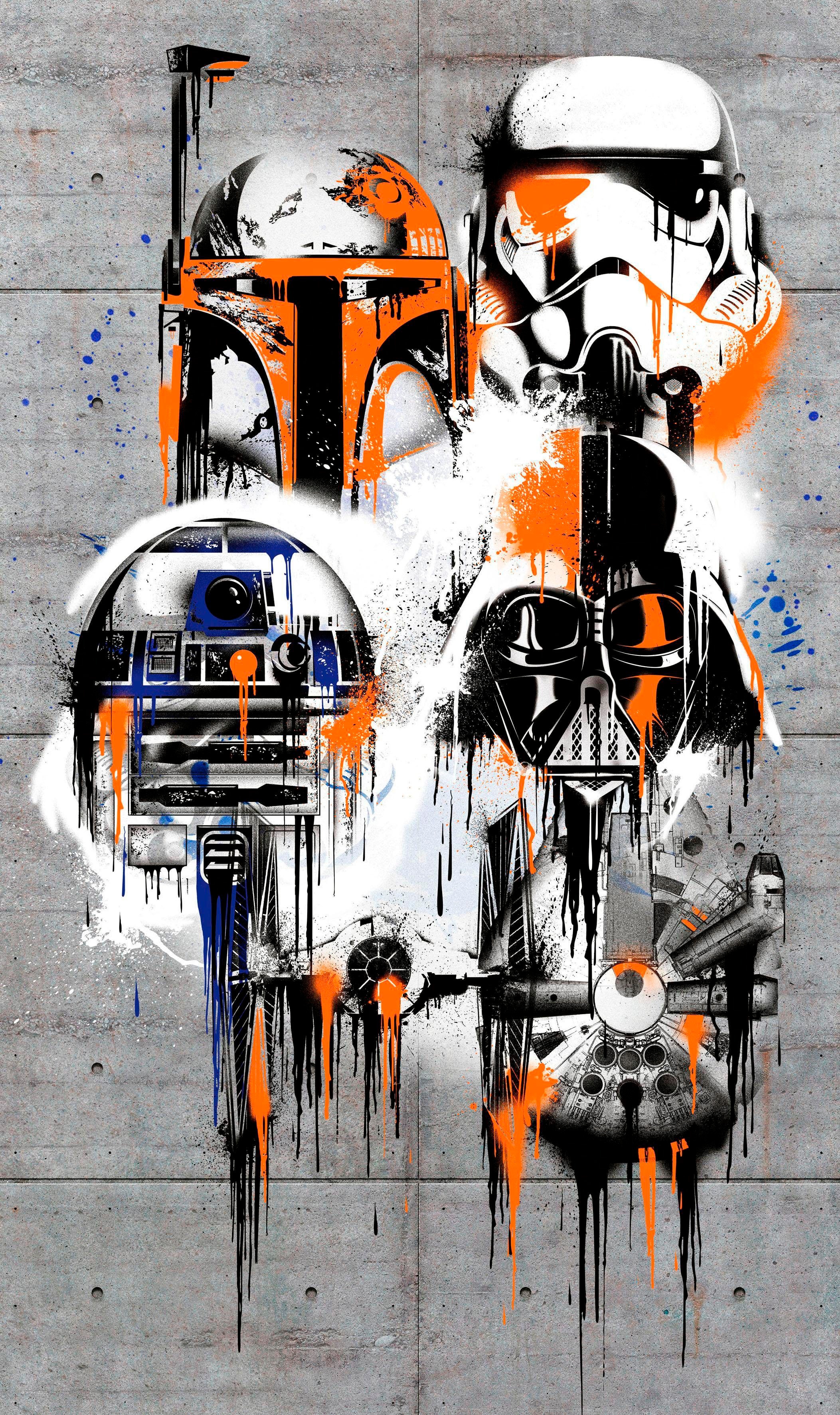 Komar Vliestapete "Digitaldruck Vlies - Star Wars Celebrate The Galaxy" bedruckt glatt Kinderzimmer