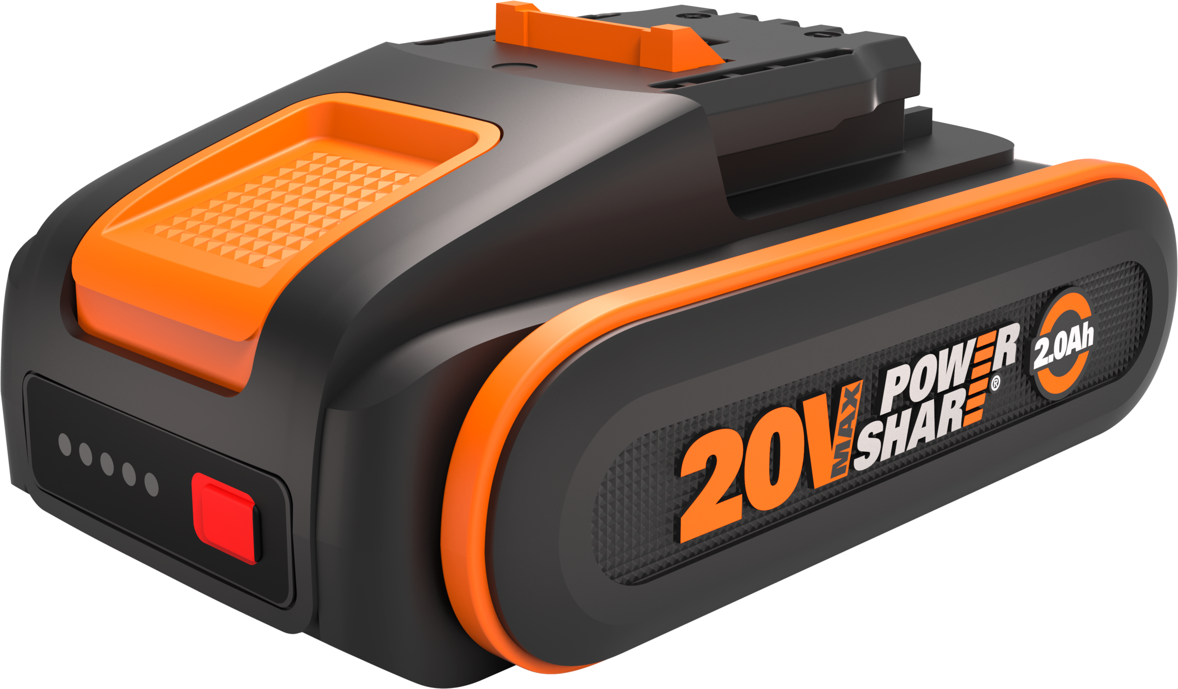 Worx Akku "WA3639 PowerShare", 2000 mAh, 20 V, kompakt, mit höher Sicherheit & längerer Laufzeit, LED-Anzeige