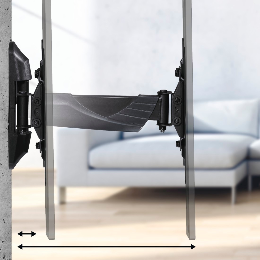 Hama TV-Wandhalterung »Halterung, schwenkbar, neigbar 48 - 122 cm (19" - 48")«, bis 122 cm Zoll, max. 35 kg