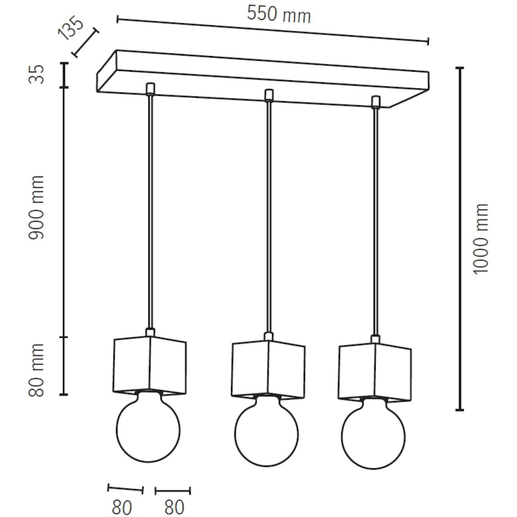 SPOT Light Pendelleuchte »STRONG SQUARE«, 3 flammig-flammig