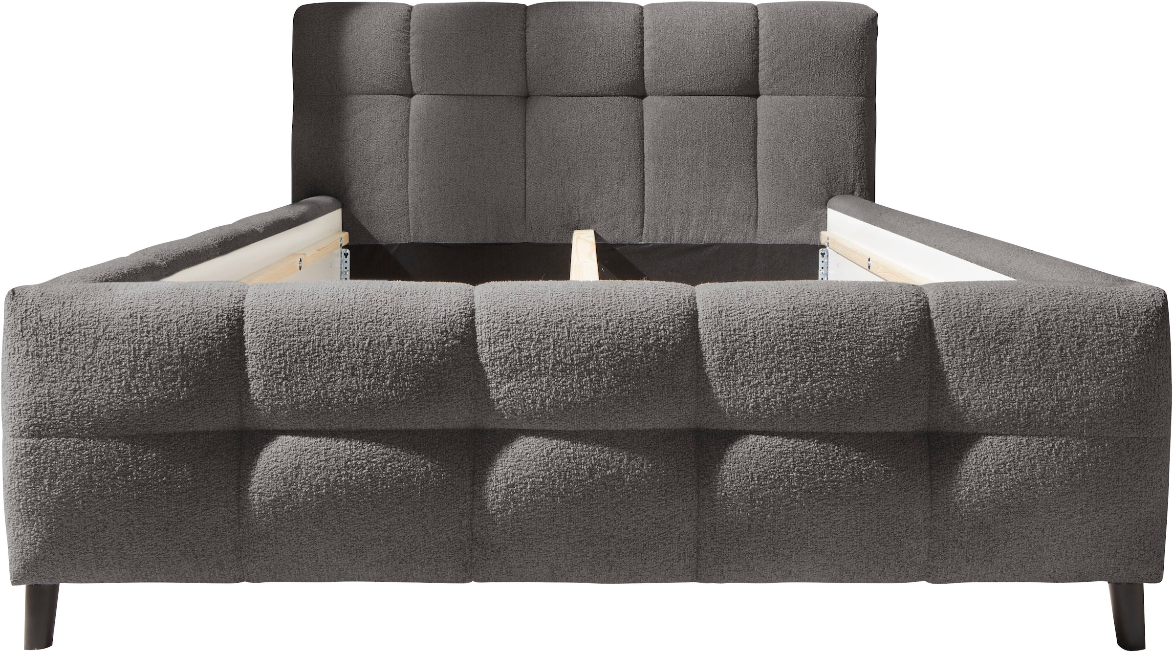 Jockenhöfer Gruppe Polsterbett »Lucy, wahlweise mit Federholzleisten und 7-Zonen-TTFK-Matratze in H3« Bubble-Optik, 2 unterschiedliche Einlegetiefen möglich