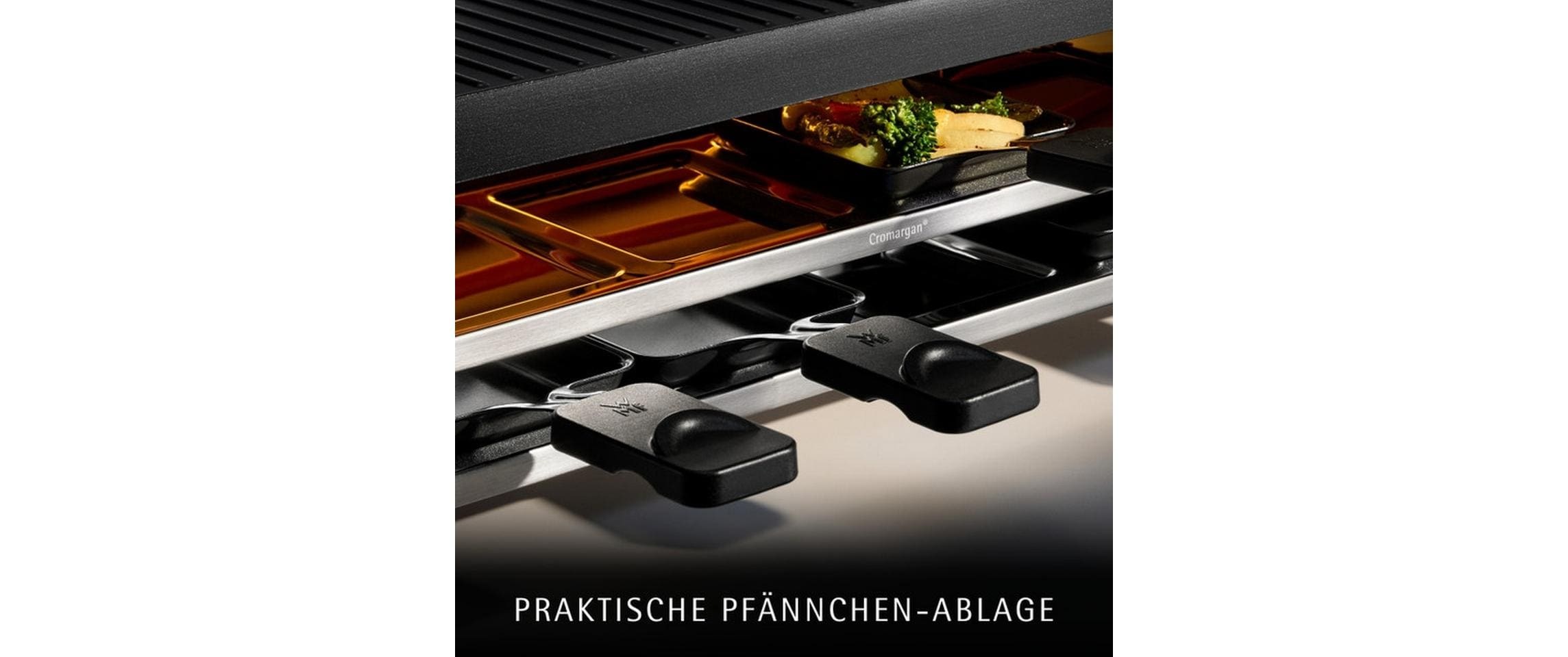 WMF Raclette »Lono Selection« 8 Stk. Raclettepfännchen 1.500 W variable Temperatureinstellung, LED-Beleuchtung