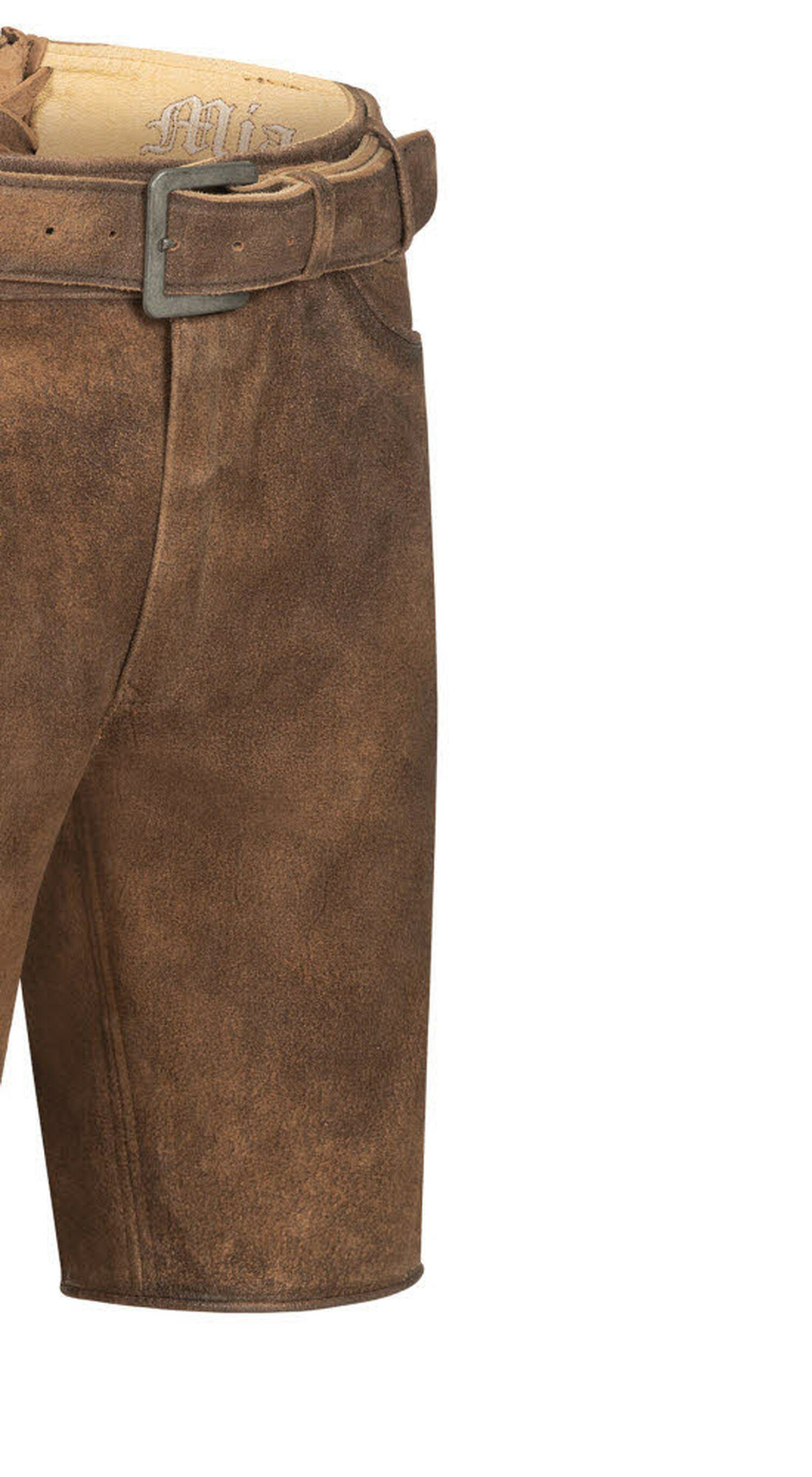 Nübler Trachtenlederhose »Lederhosen kurz Latz Obert«